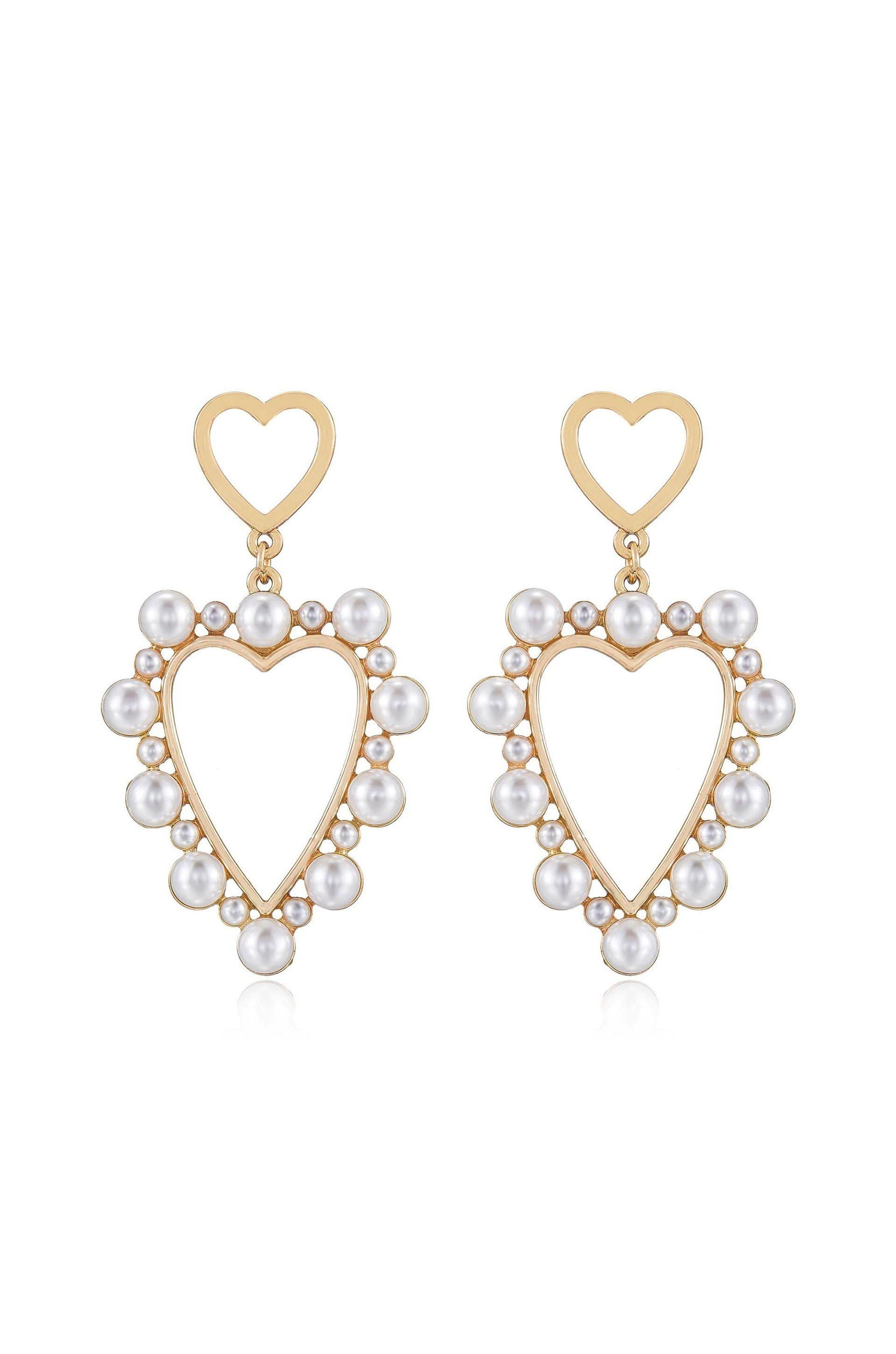 Ettika heart shop earrings