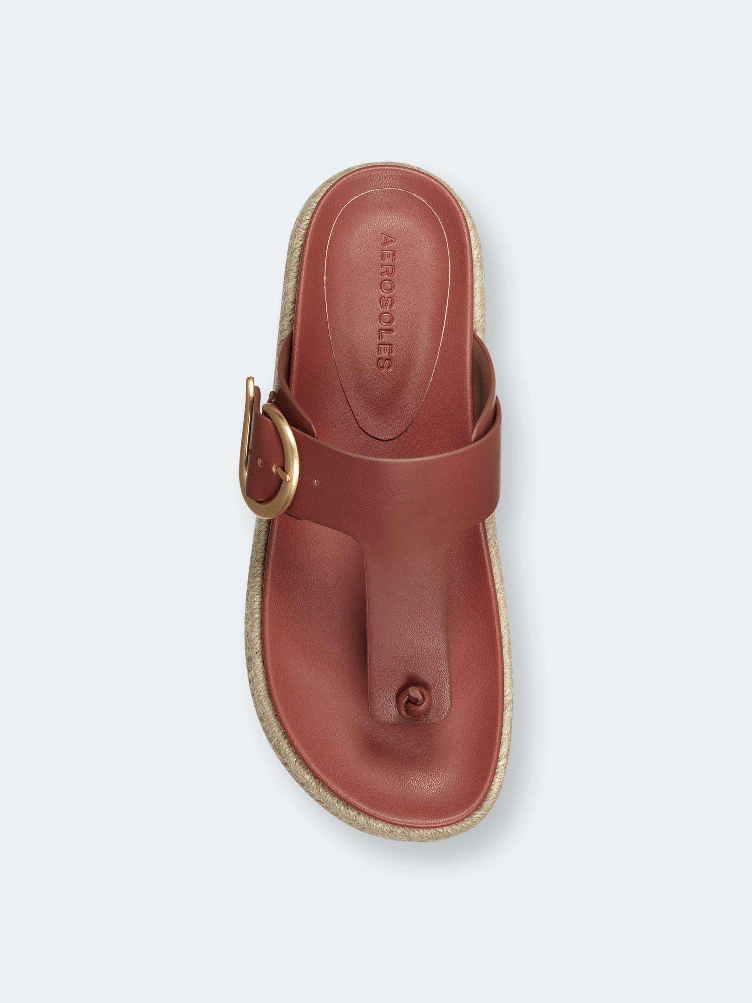 Aerosoles Cina Thong Sandal in Brown Lyst