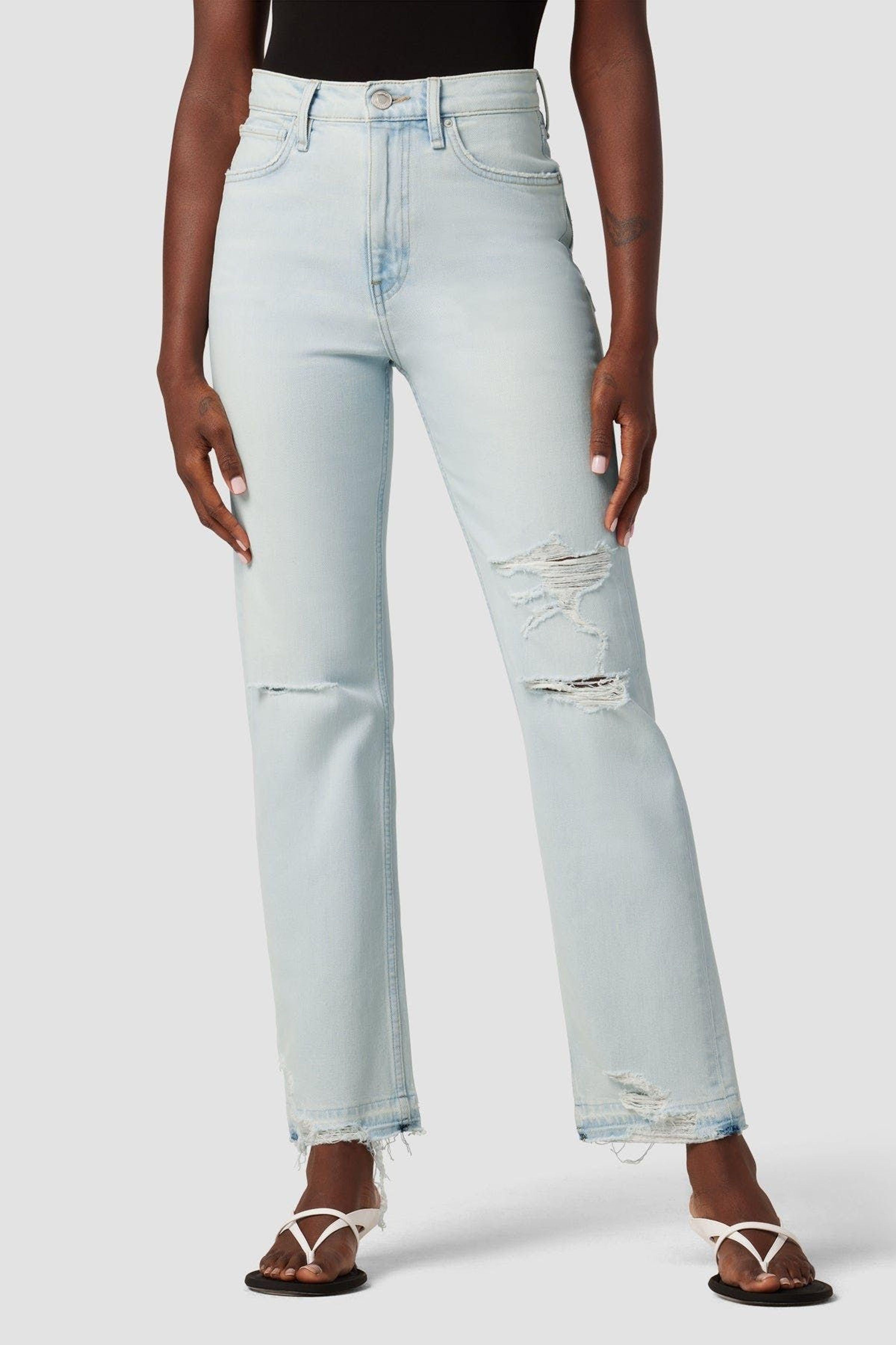 Hudson Jeans Jade High-rise Straight Loose Fit Jeans in Blue | Lyst