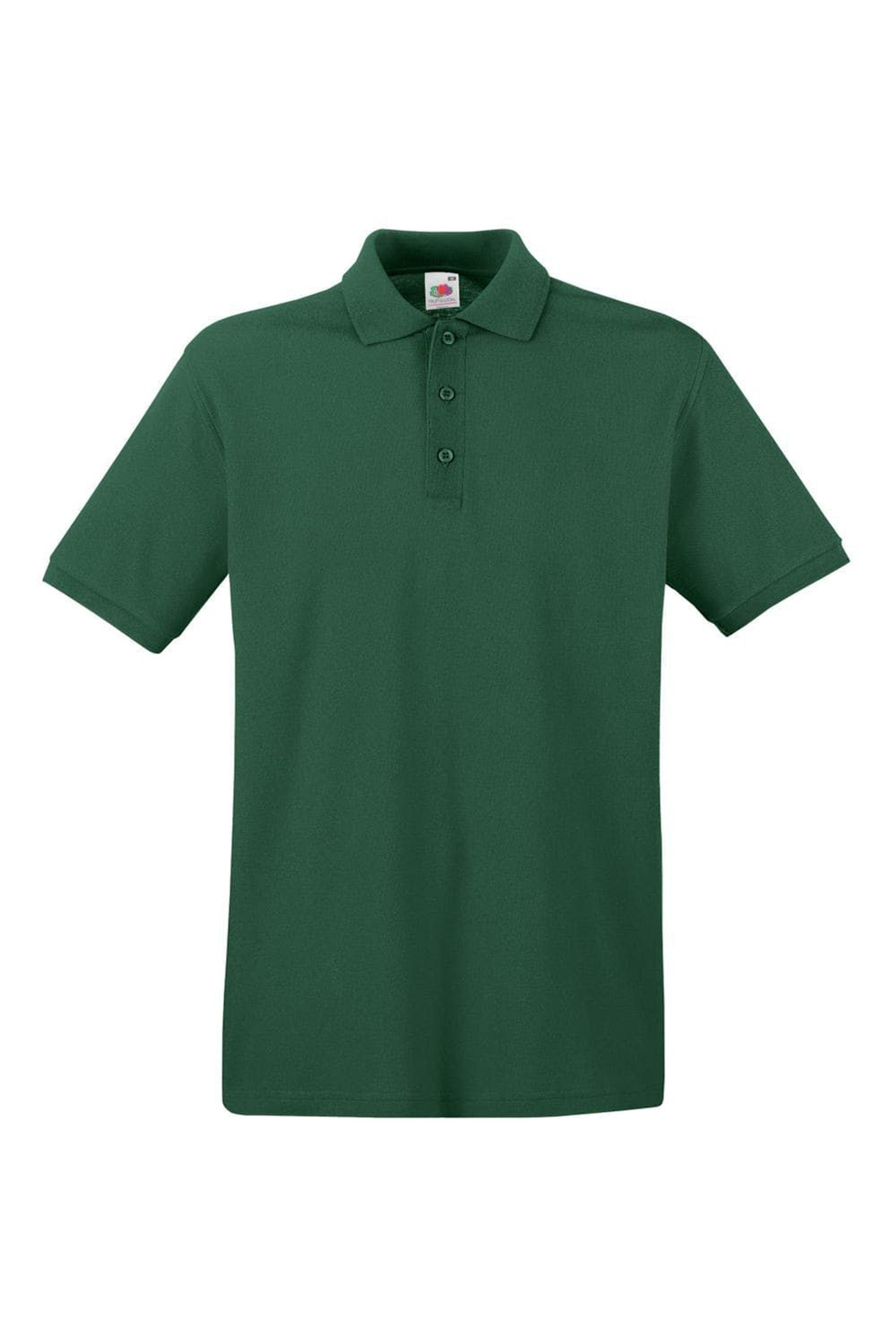 Fruit Of The Loom Premium Short Sleeve Polo Shirt in Green for Men | Lyst