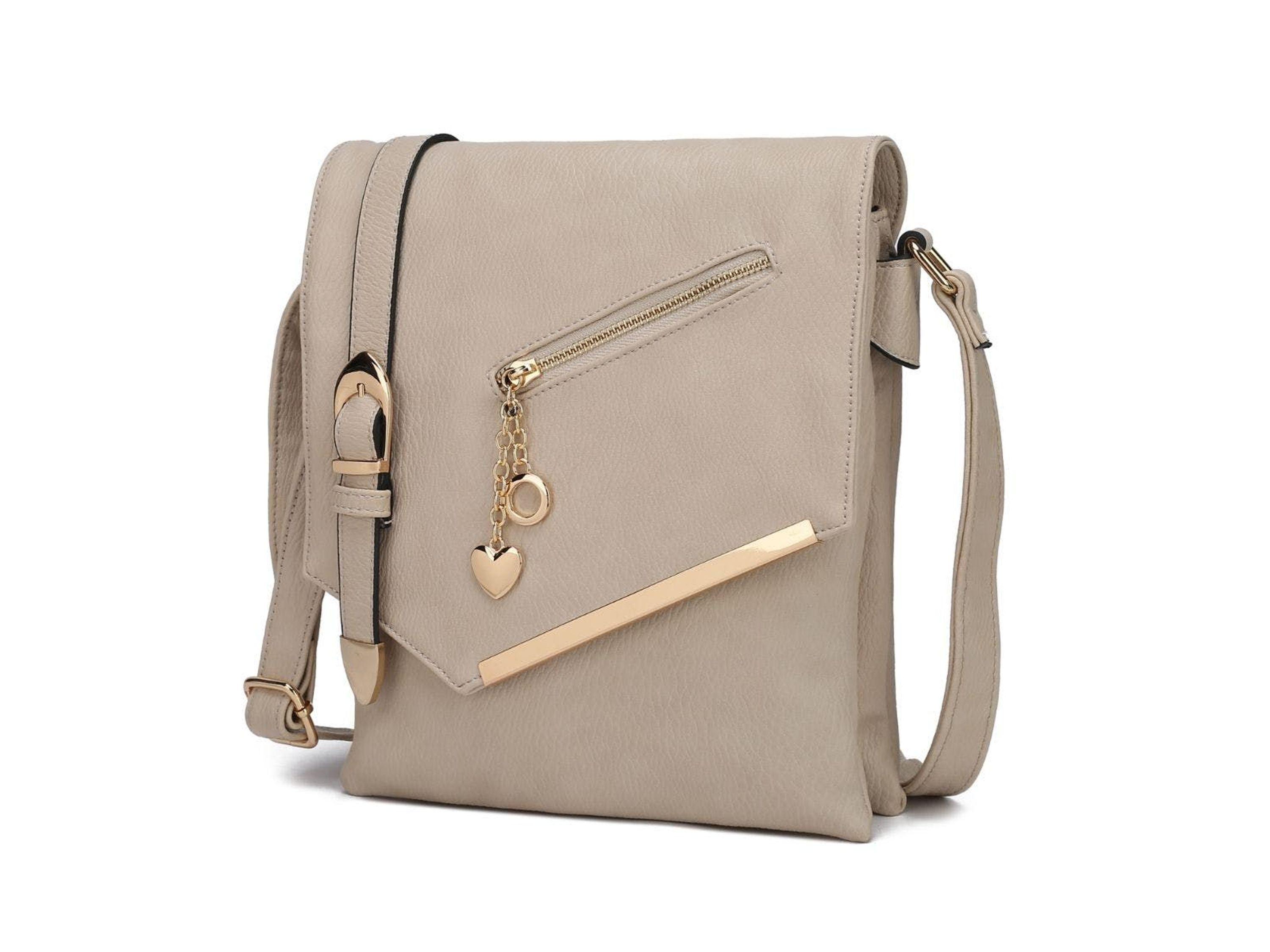 MKF Collection by Mia K Jasmine Vegan Leather Crossbody Bag in Natural |  Lyst
