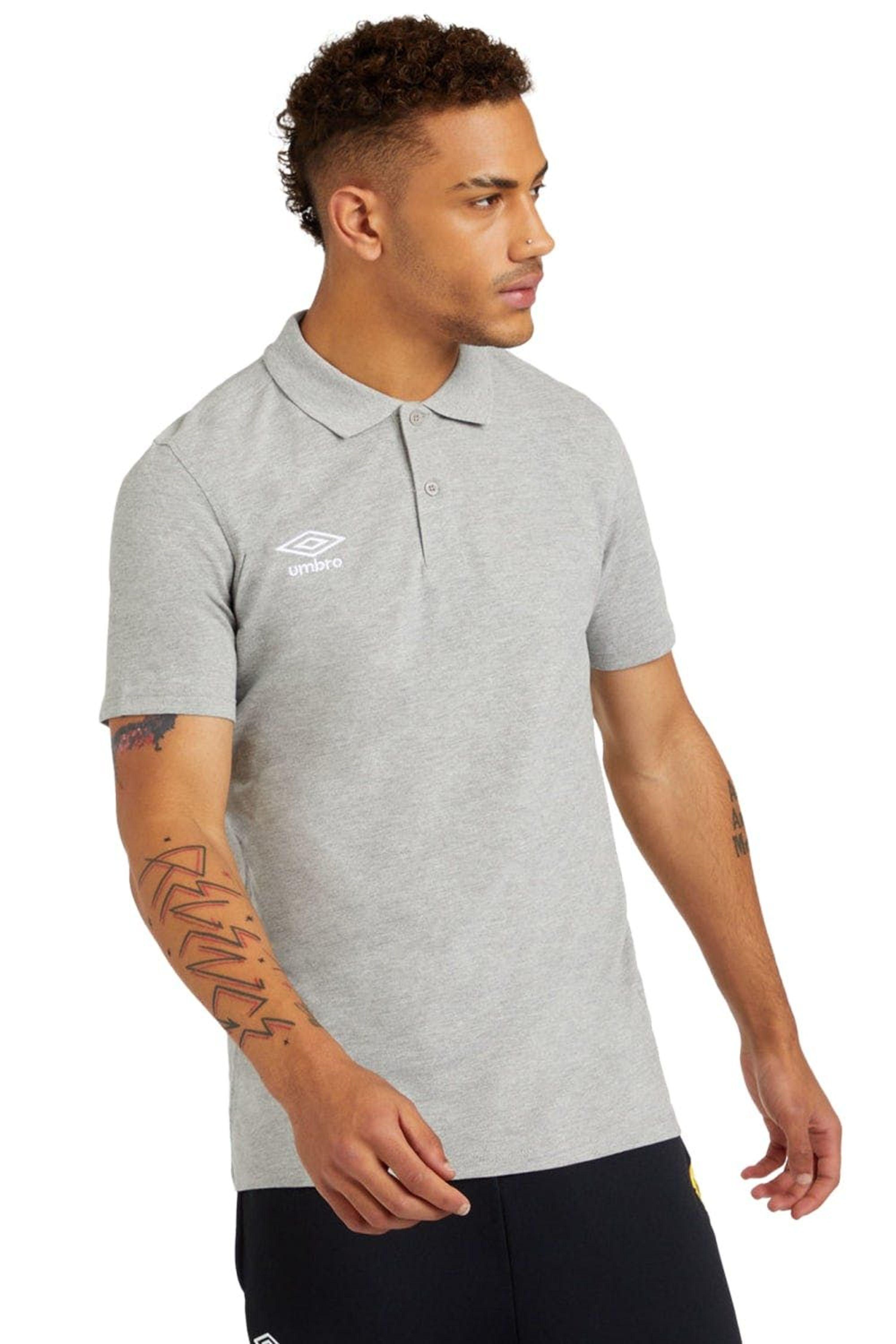 Umbro Pique Polo T-shirt in Gray for Men | Lyst