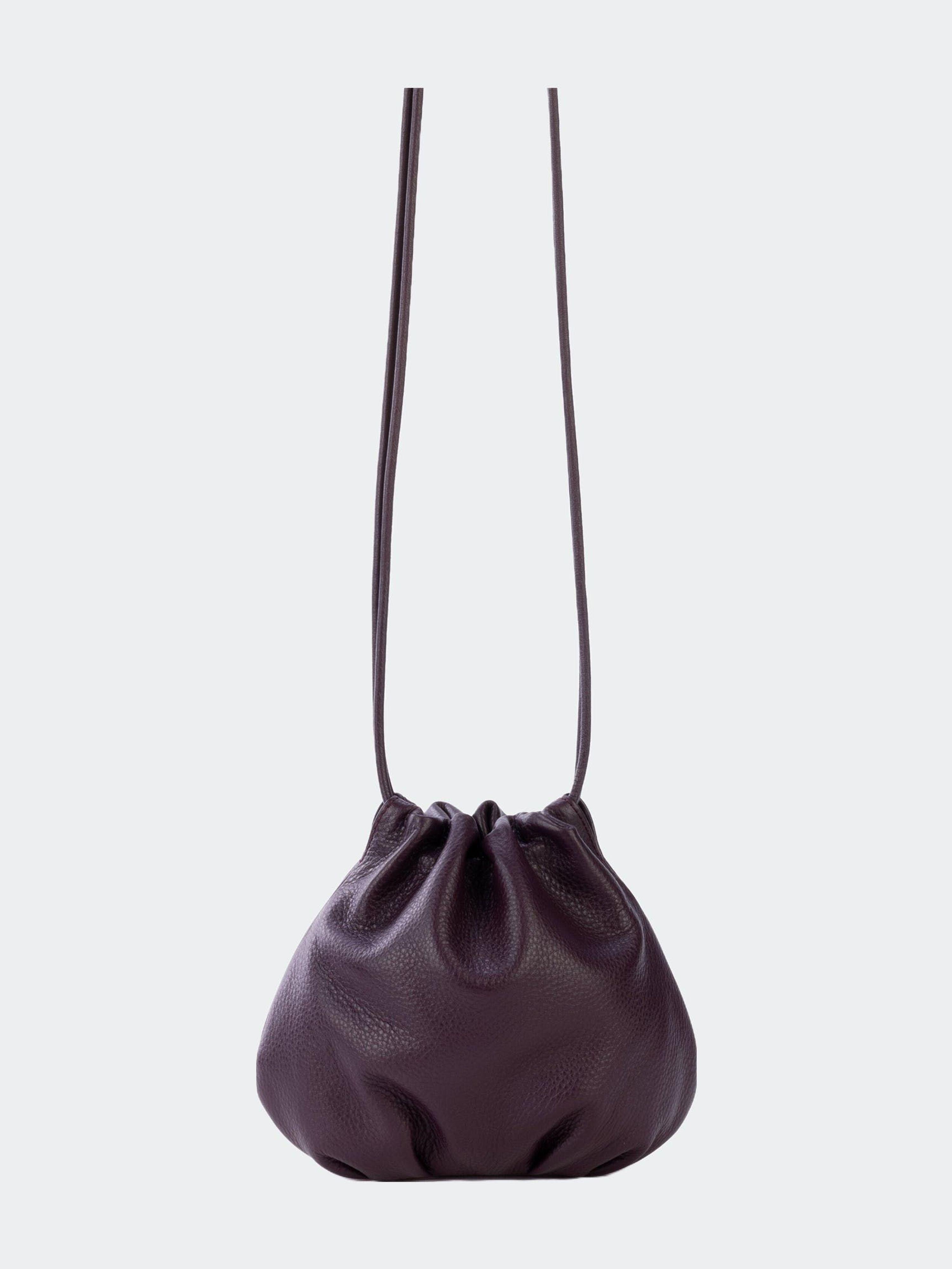 The Sak Lorelie Drawstring Crossbody Bag | Leather - Crimson