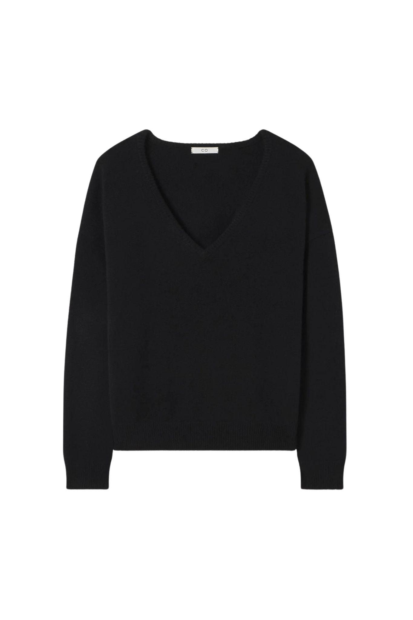 Co. V-neck Sweater in Black