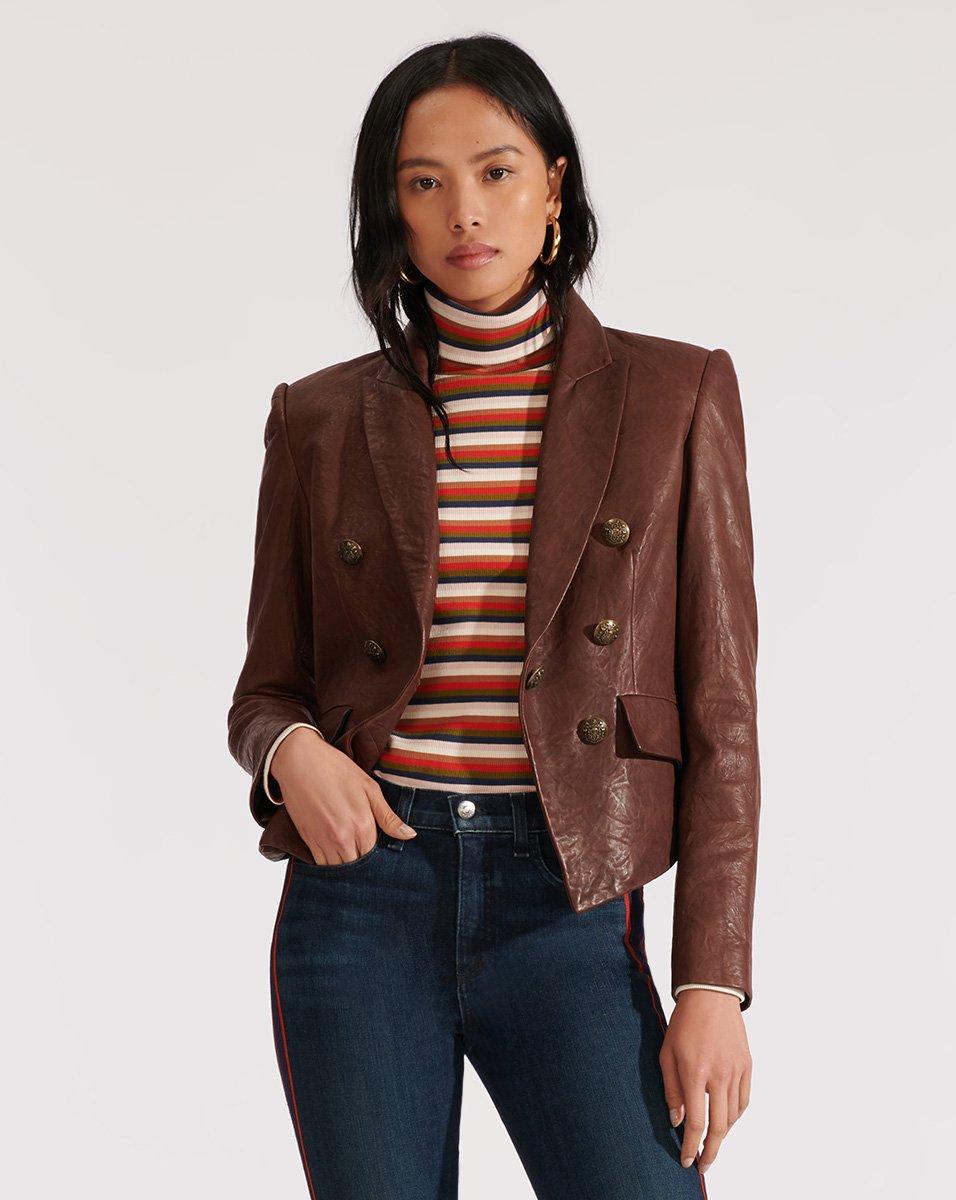 veronica beard leather jacket