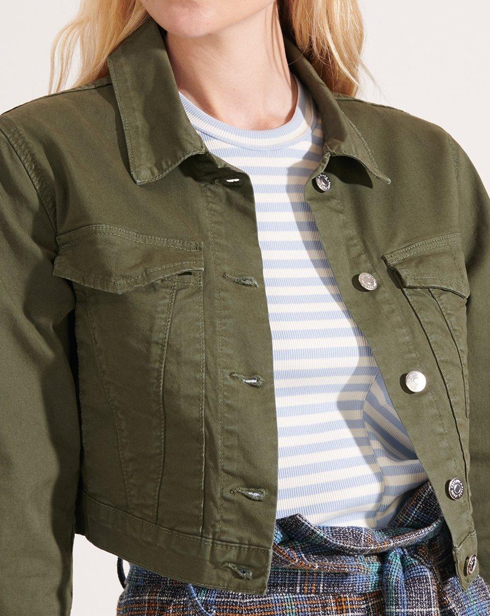 Veronica Beard Denim Army Poufsleeved Jacket in Army Green (Green) Lyst