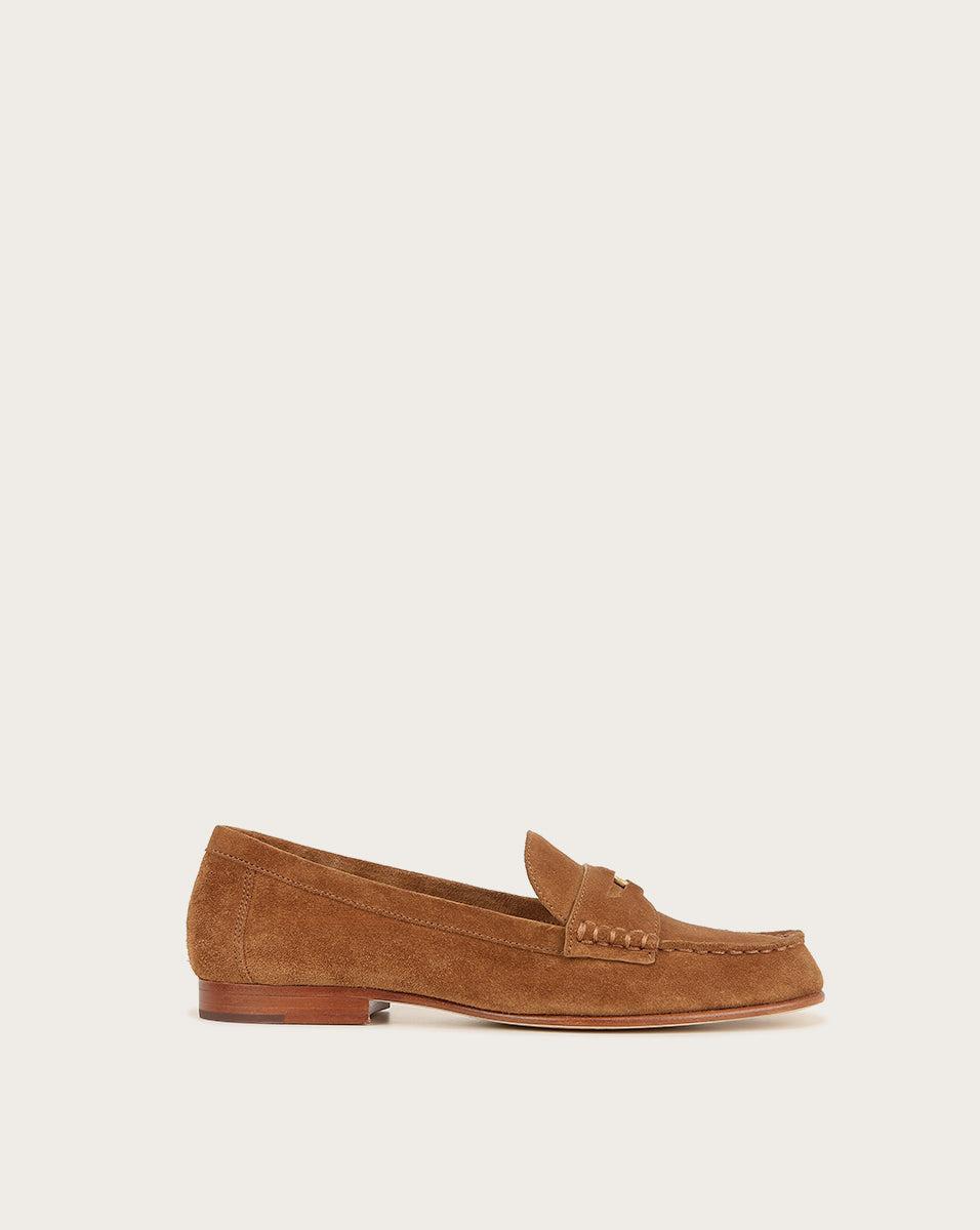 Veronica Beard Penny Suede Loafer in Brown | Lyst