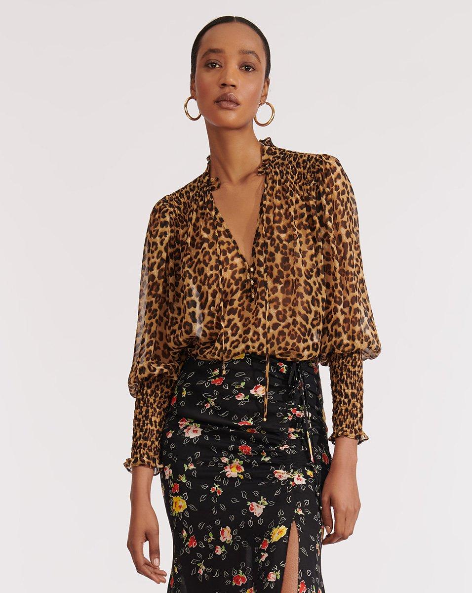 veronica beard leopard top