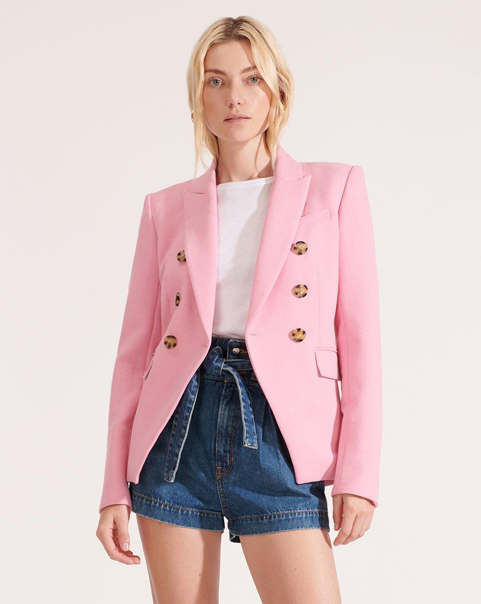 Veronica Beard Denim Miller Dickey Jacket in Pink - Lyst