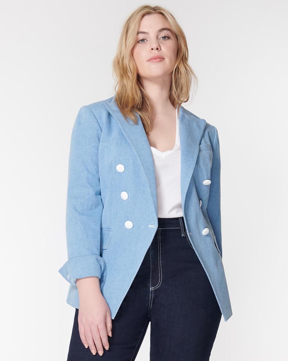 Veronica Beard Denim Miller Dickey Jacket Available In Extended Sizes ...