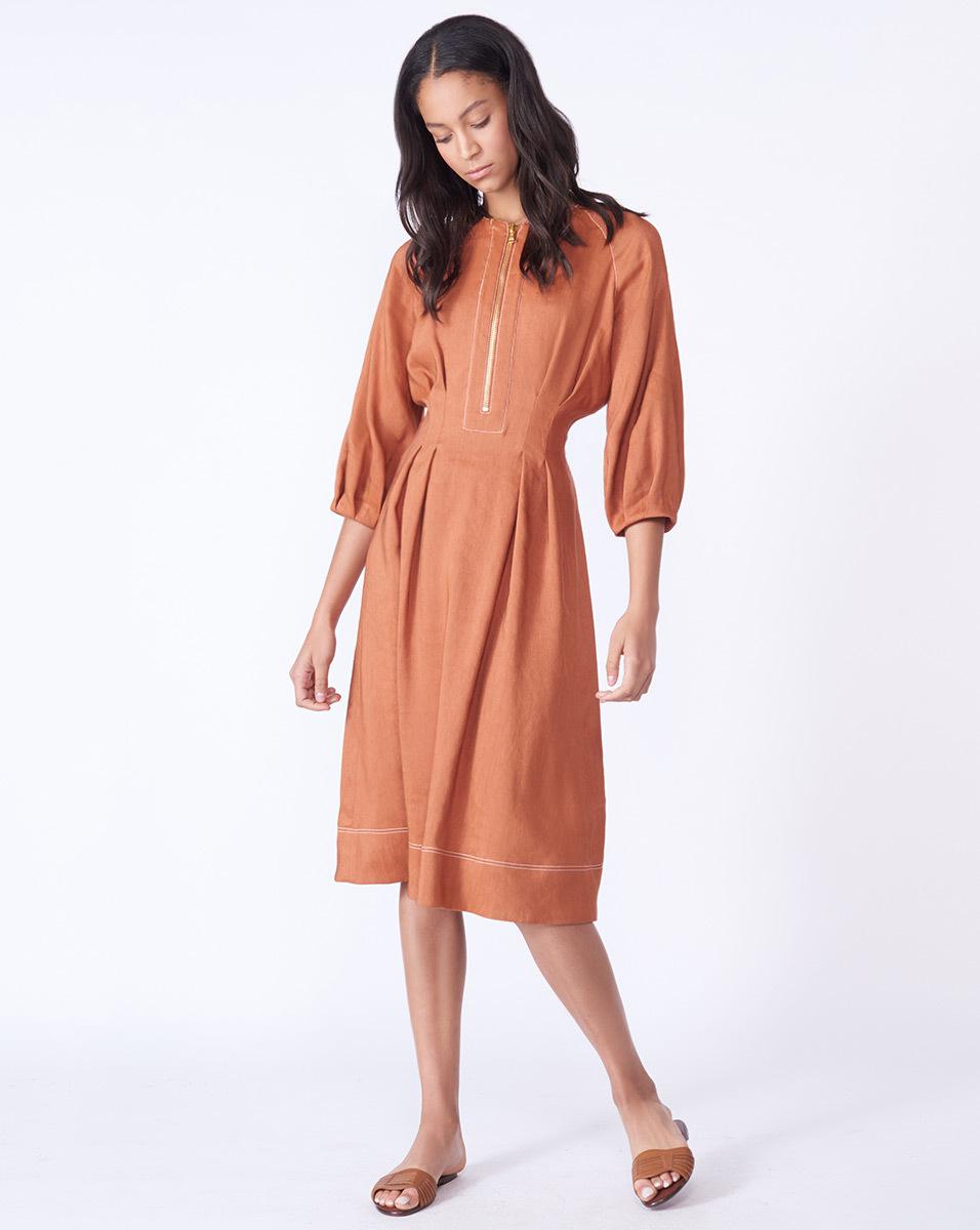 veronica beard linen dress