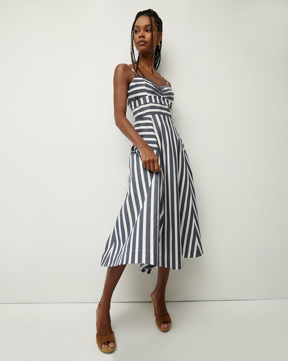 white christmas dresses Veronica Beard Women's Zee Mini Dress - Blue - Size 4