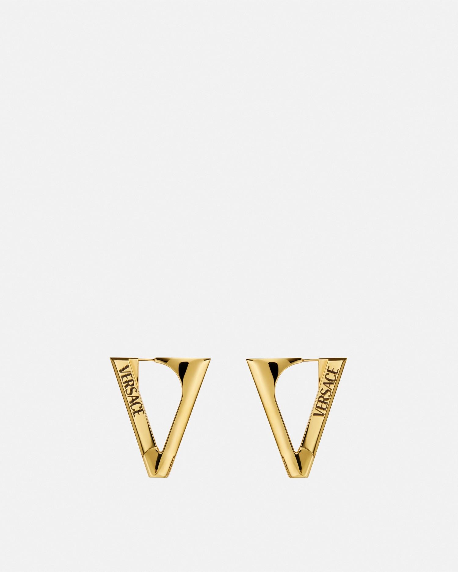 VERSACE V字型ピアス 金メッキ　キブト VERSACE V字型ピアス 金メッキ キブト VERSACE V字型ピアス 金