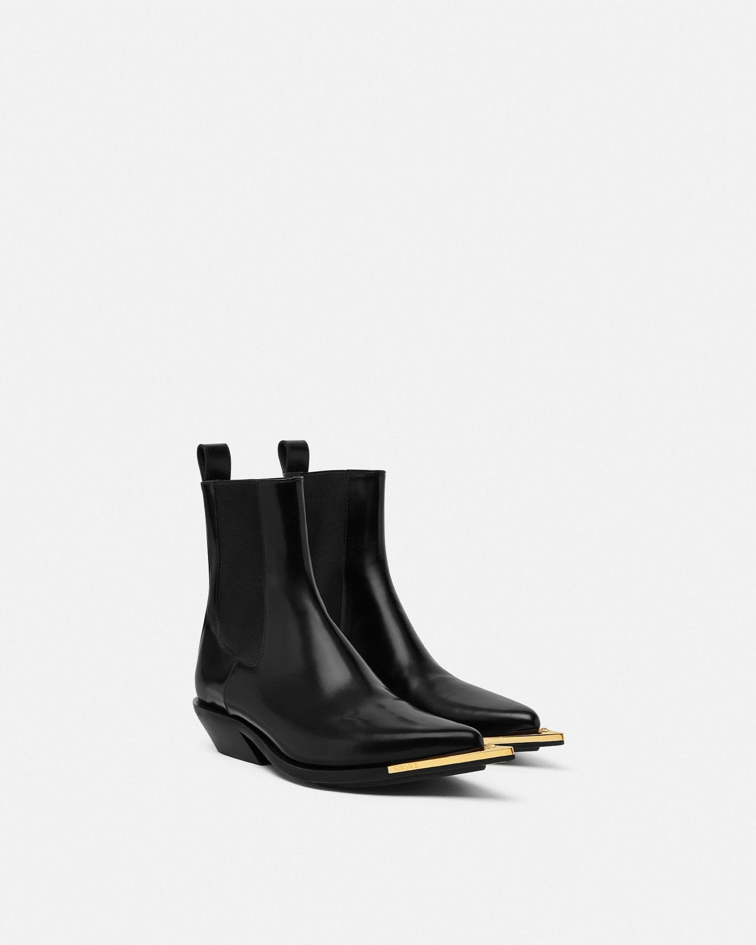 Versace Arrow Chelsea Boots in White for Men | Lyst