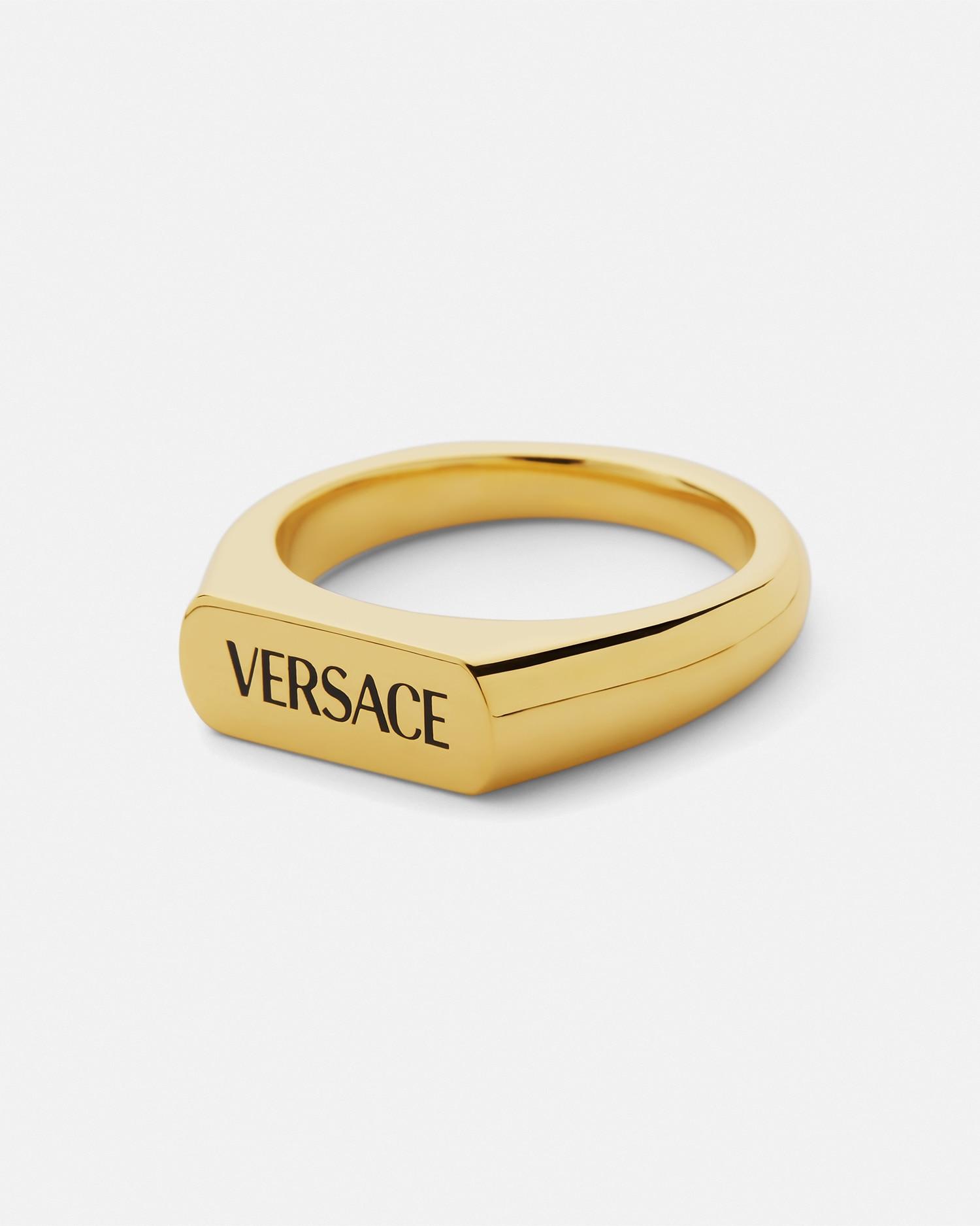 【関税込み】Versace 'Versace' Logo リング 関税込】◇VERSACE ヴェルサーチェ◇メドゥーサ ヘッド リング