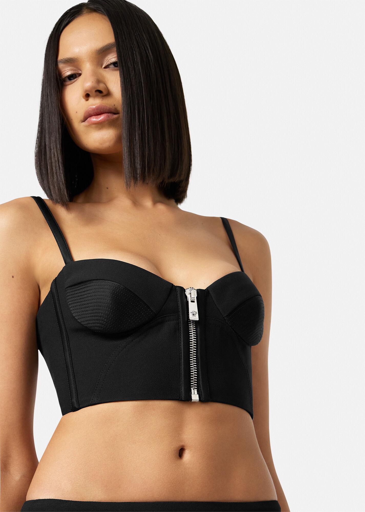 versace black bralette
