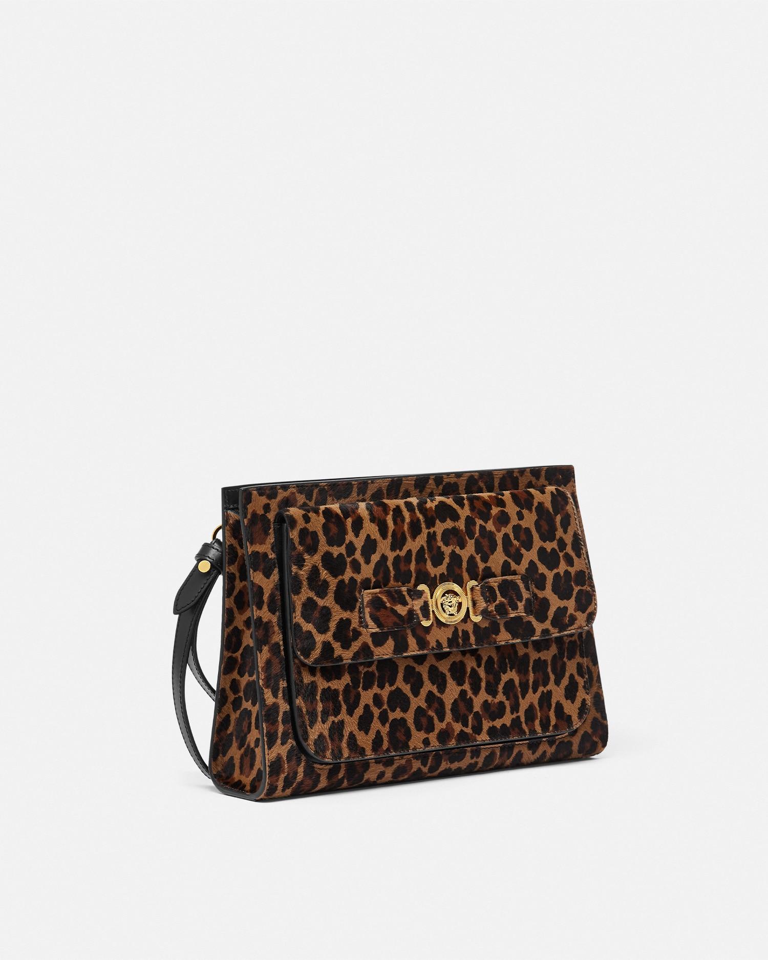 Versace Grande Pochette Leopard Medusa Biggie in Brown for Men Lyst