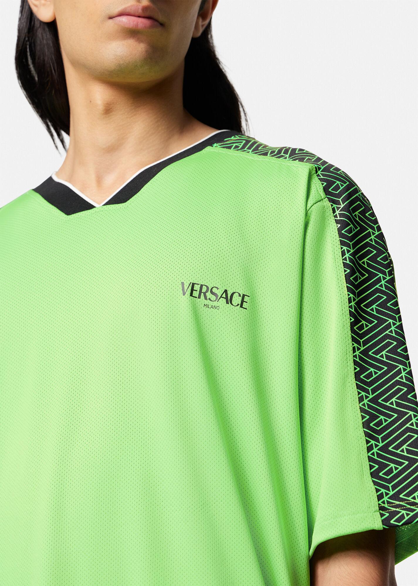 Versace La Greca Gym T-shirt in Green for Men | Lyst