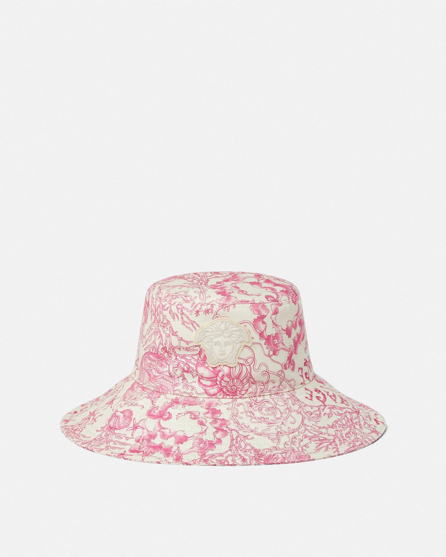 Versace Barocco Sea Pink Starfish Bucket Hat NWT Size 57 Versace Barocco Sea Pink Starfish Bucket Hat NWT Size 57 main image 2