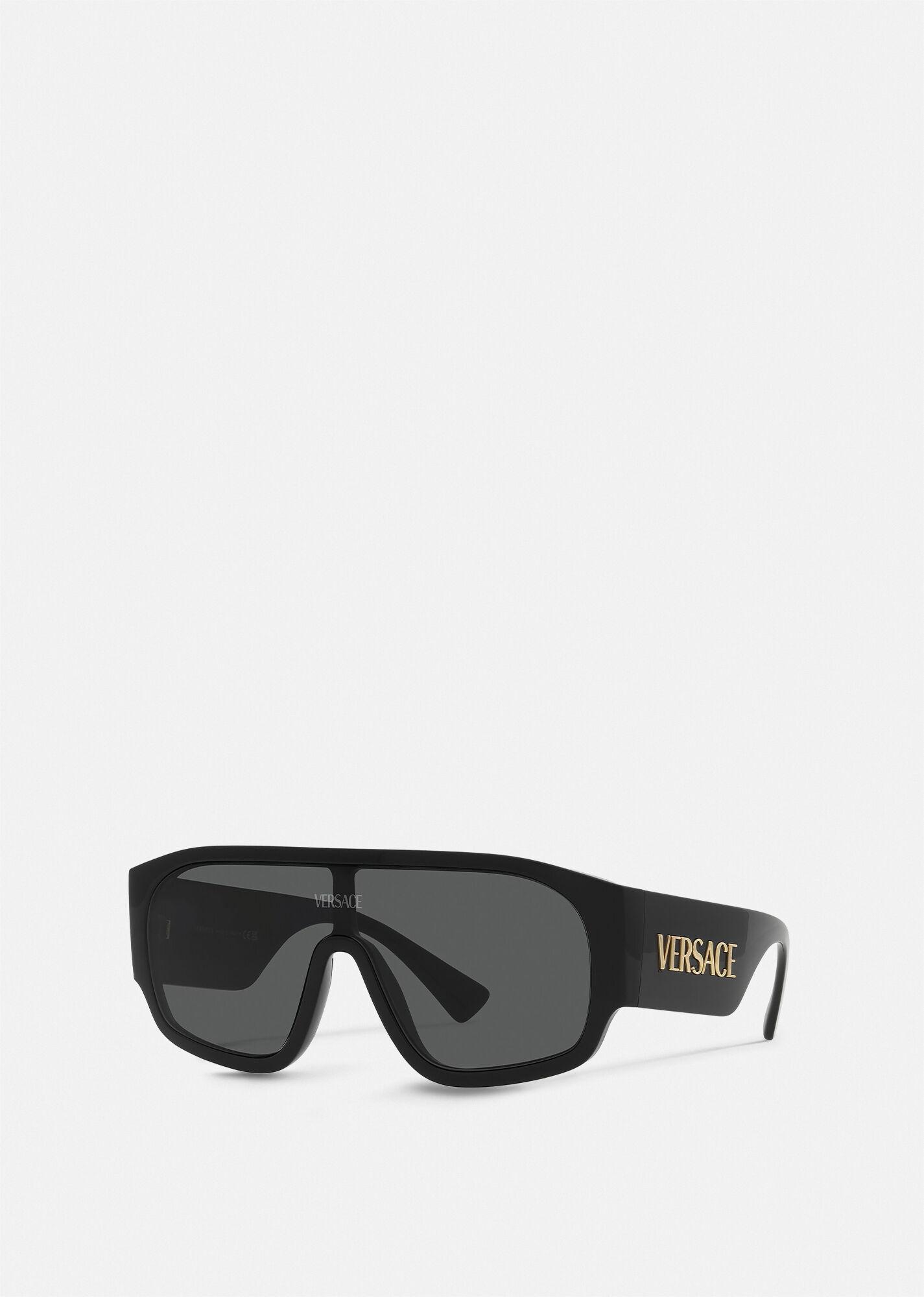 Versace Logo Aviator Sunglasses Lyst