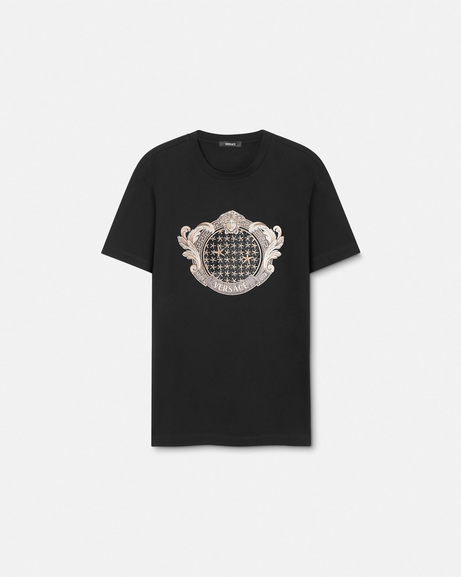 Versace Crystal Starfish Blason T shirt in Black for Men Lyst