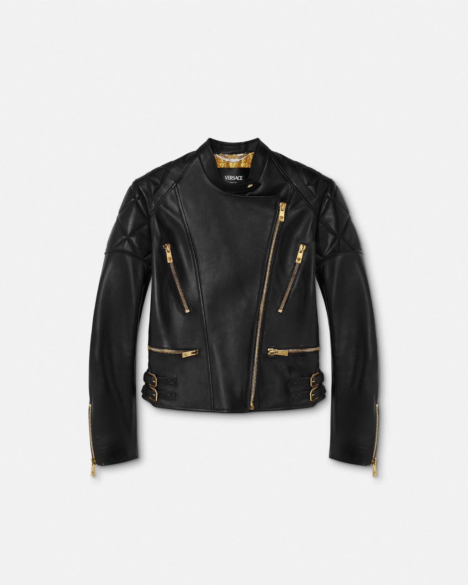 Blousons en cuir Versace pour femme Réductions en ligne jusqu'à