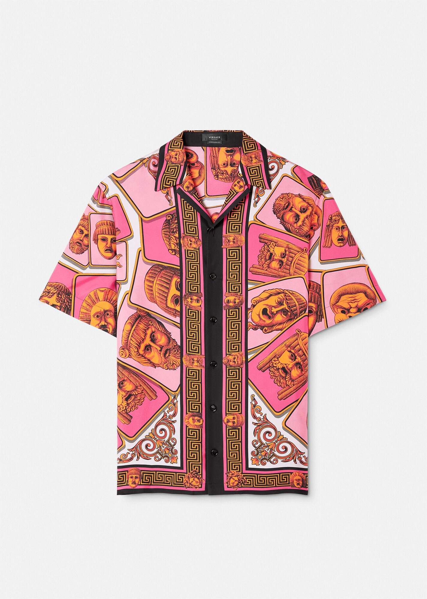 Versace Le Maschere Shirt in Red for Men |