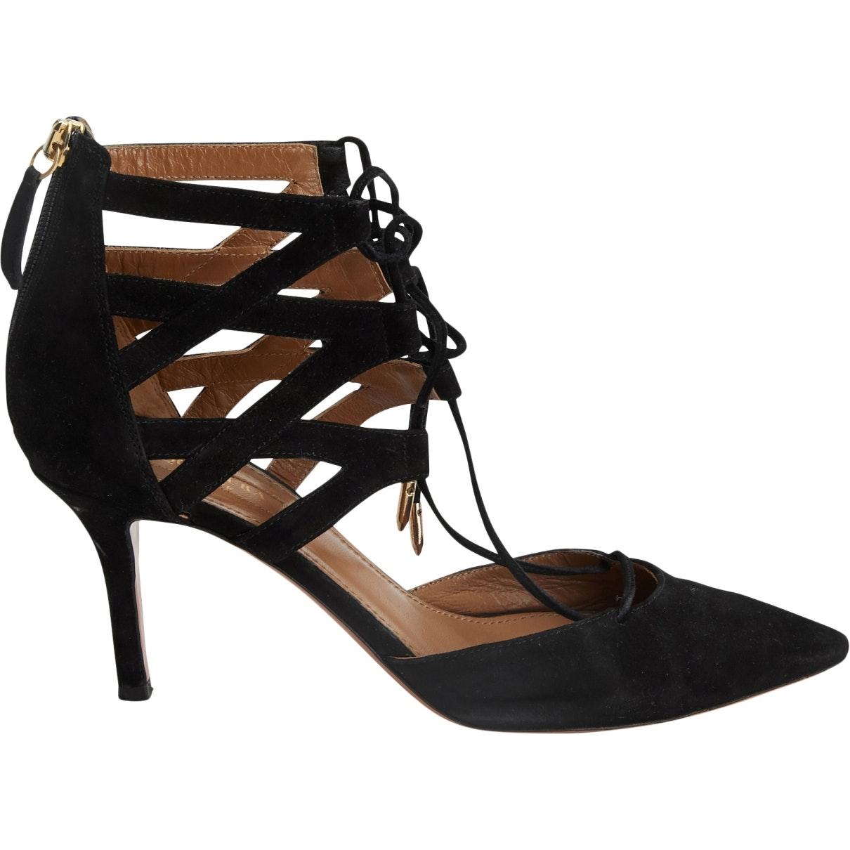 aquazzura heels black