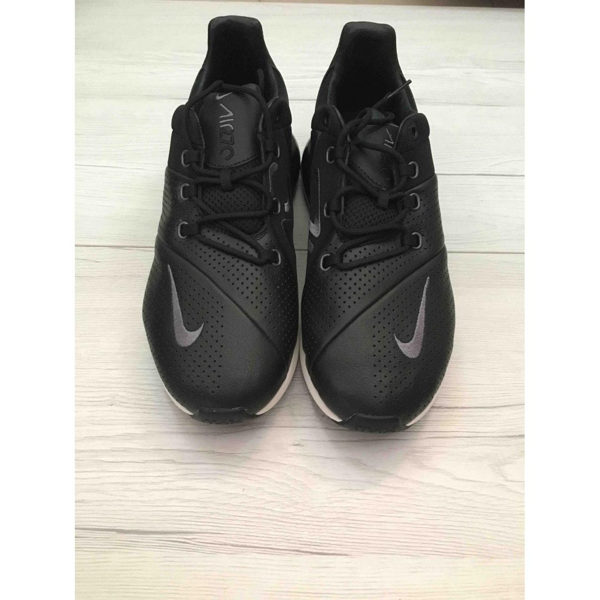 Nike Air Max 270 Leather Low Trainers in Black for Men - Lyst