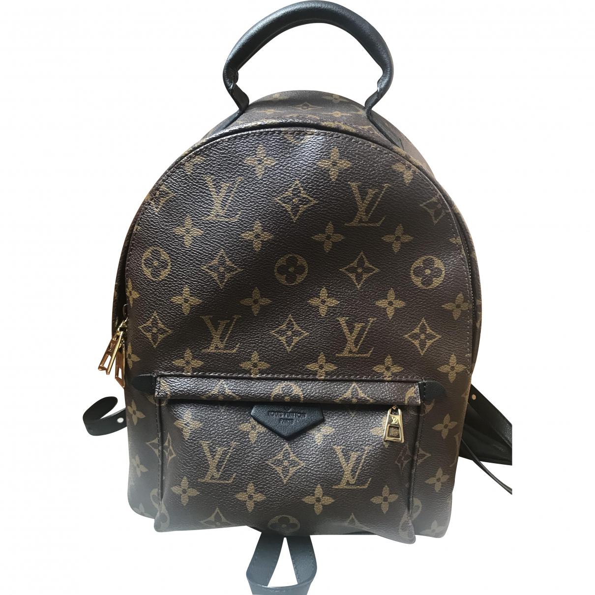 Louis Vuitton Pre-owned Palm Springs Brown Cloth Backpacks - Lyst