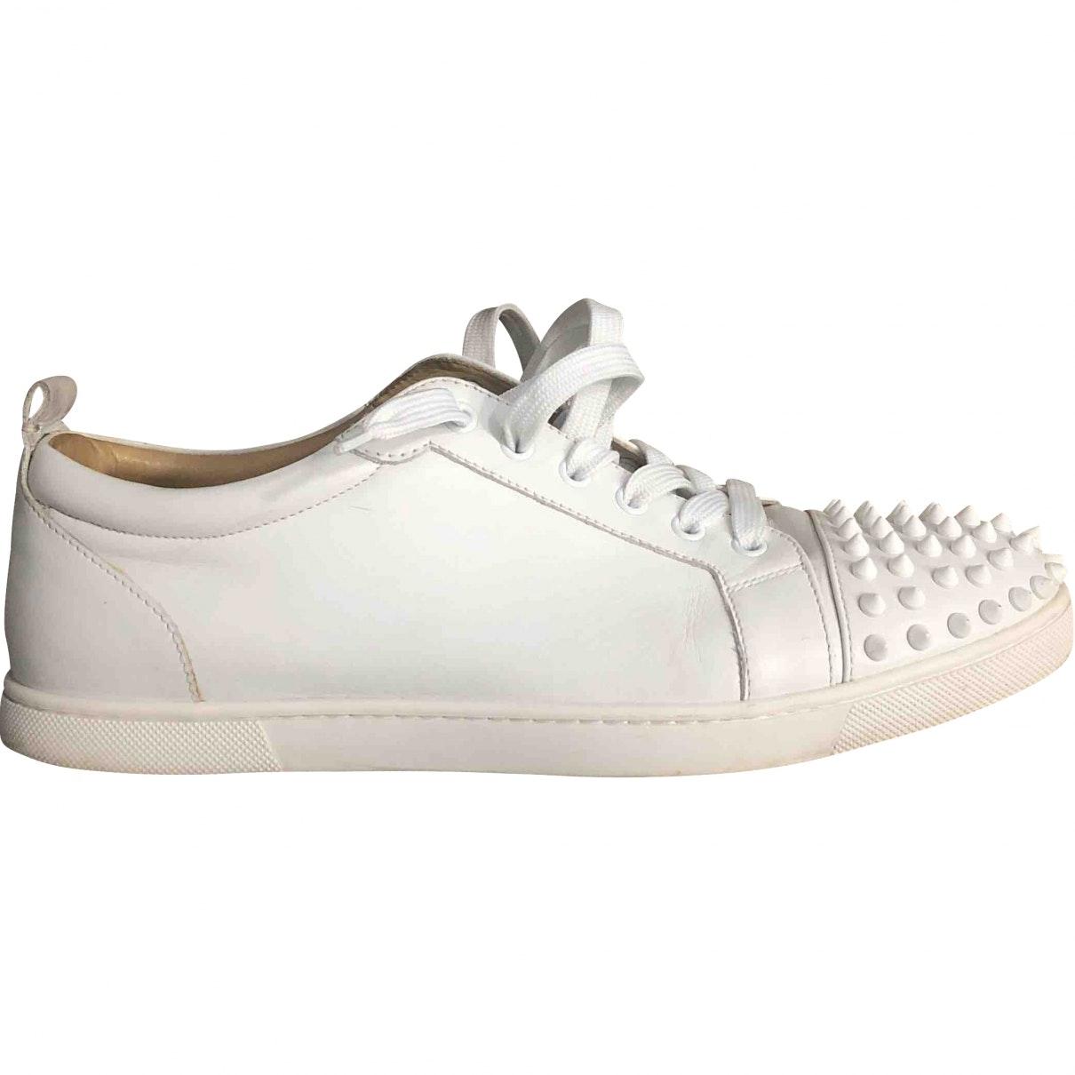 Christian Louboutin Louis Leather Low Trainers in White for Men - Lyst