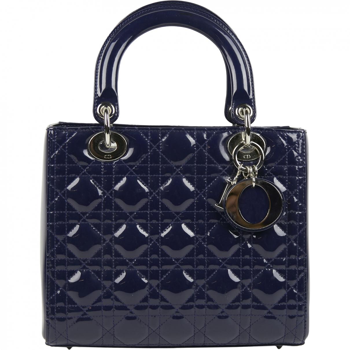 Navy Blue Handbag Leather