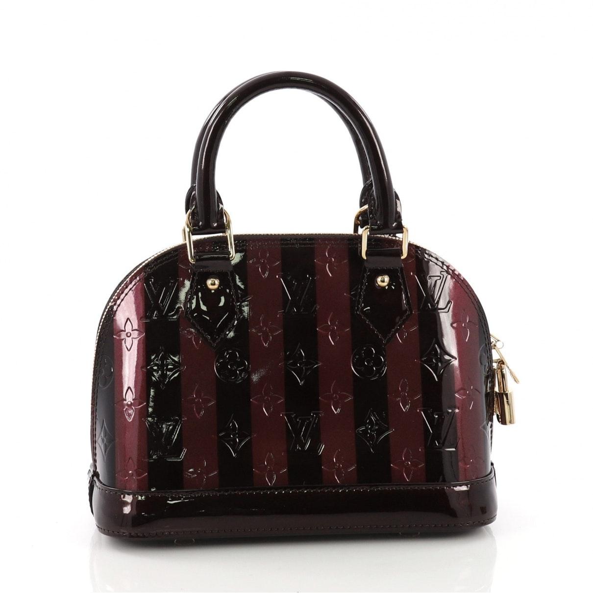 Louis Vuitton Alma Purple Patent Leather Handbag - Lyst