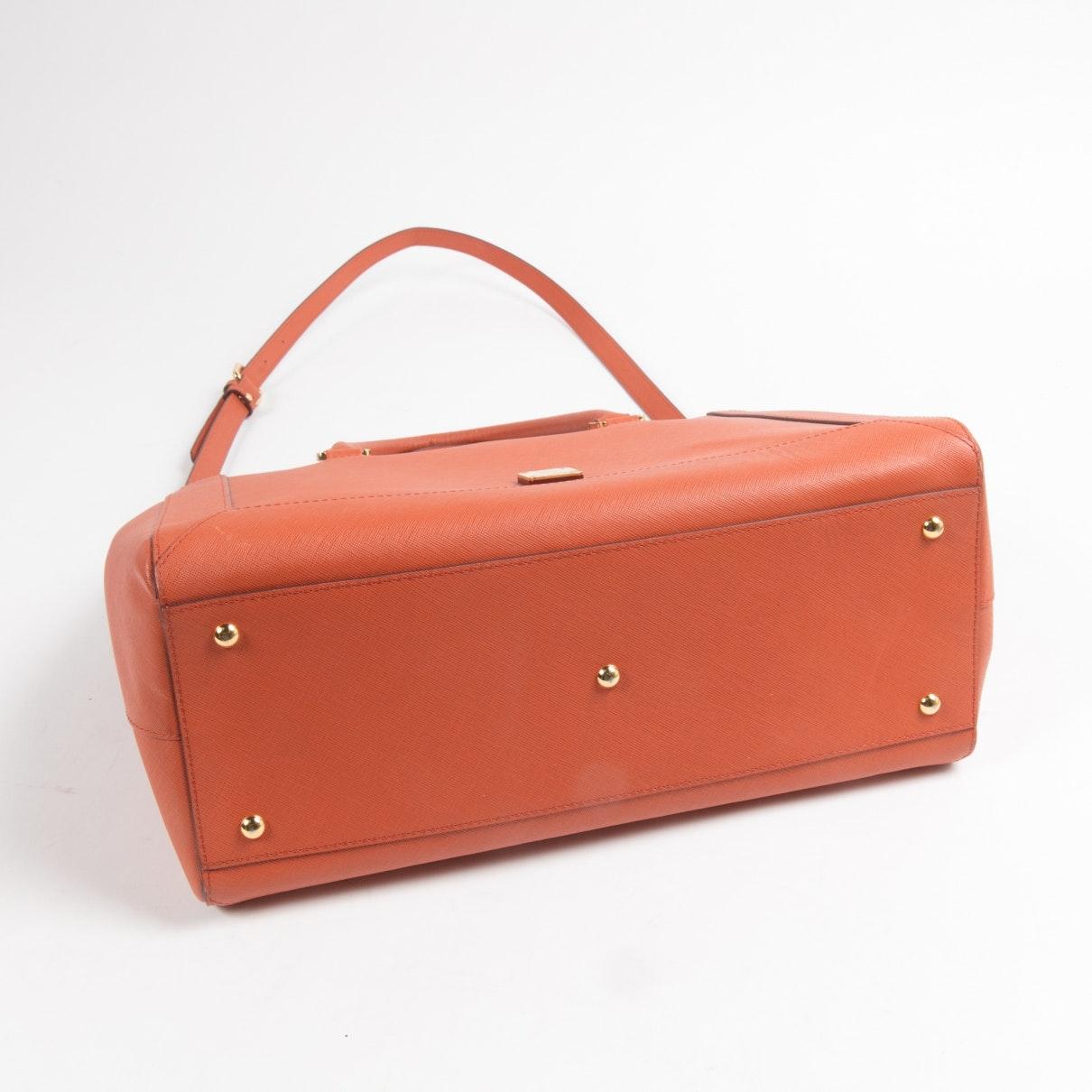 MCM Orange Leather Handbag - Lyst