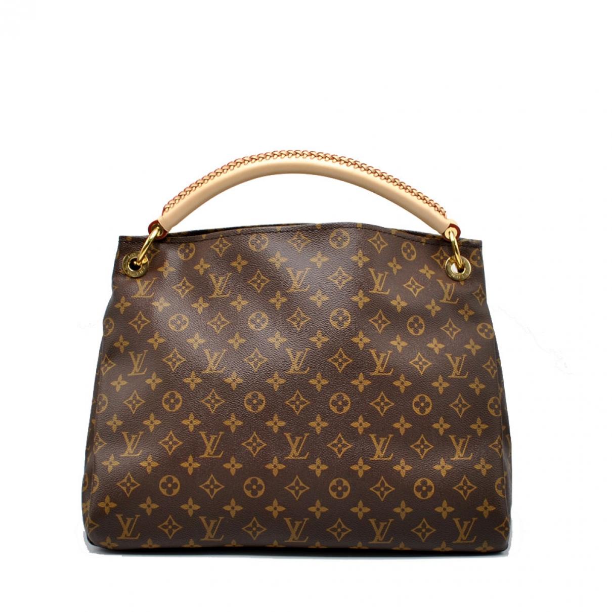 Louis Vuitton Pre-owned Artsy Brown Cloth Handbags - Lyst