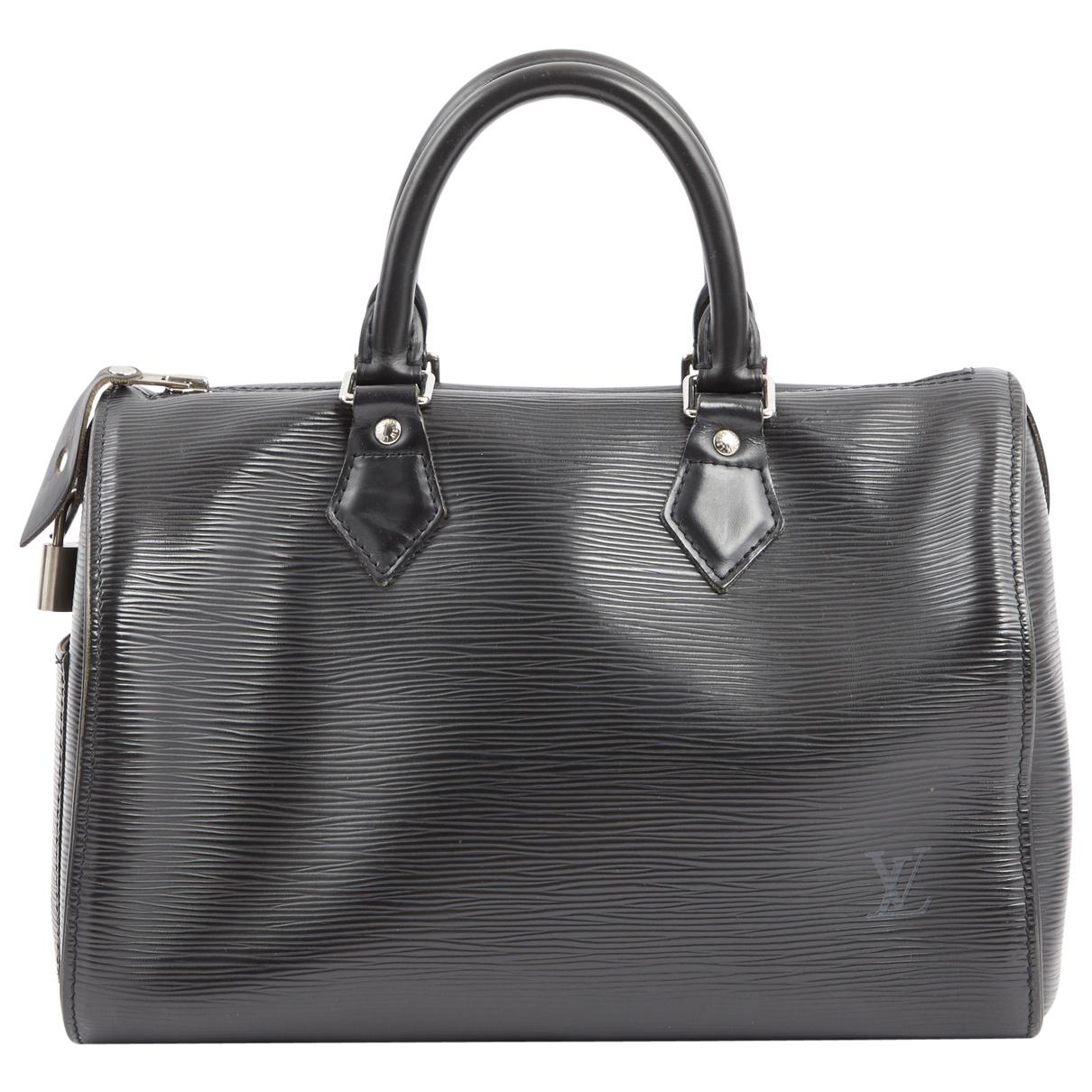 Louis Vuitton Pre-owned Speedy Leather Bowling Bag in Black - Lyst
