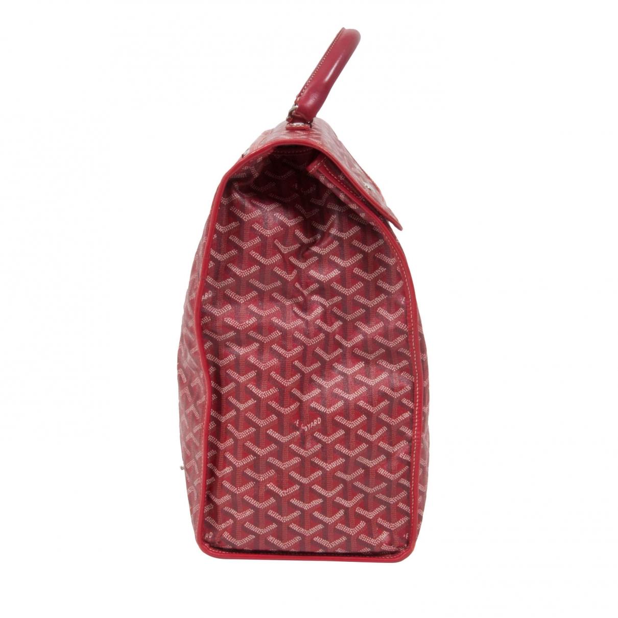 goyard red tote bag