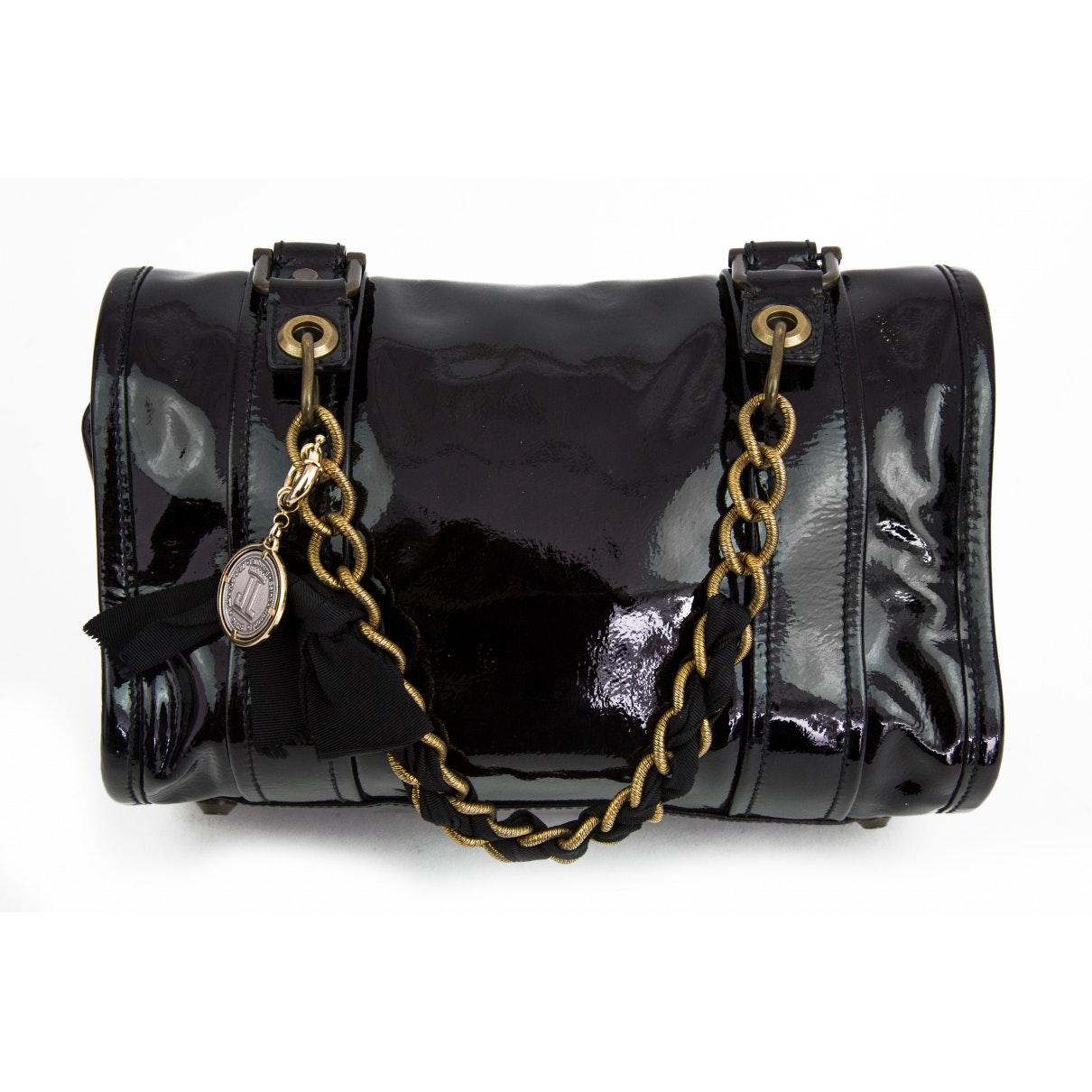 Lanvin Black Patent Leather Handbag Lyst