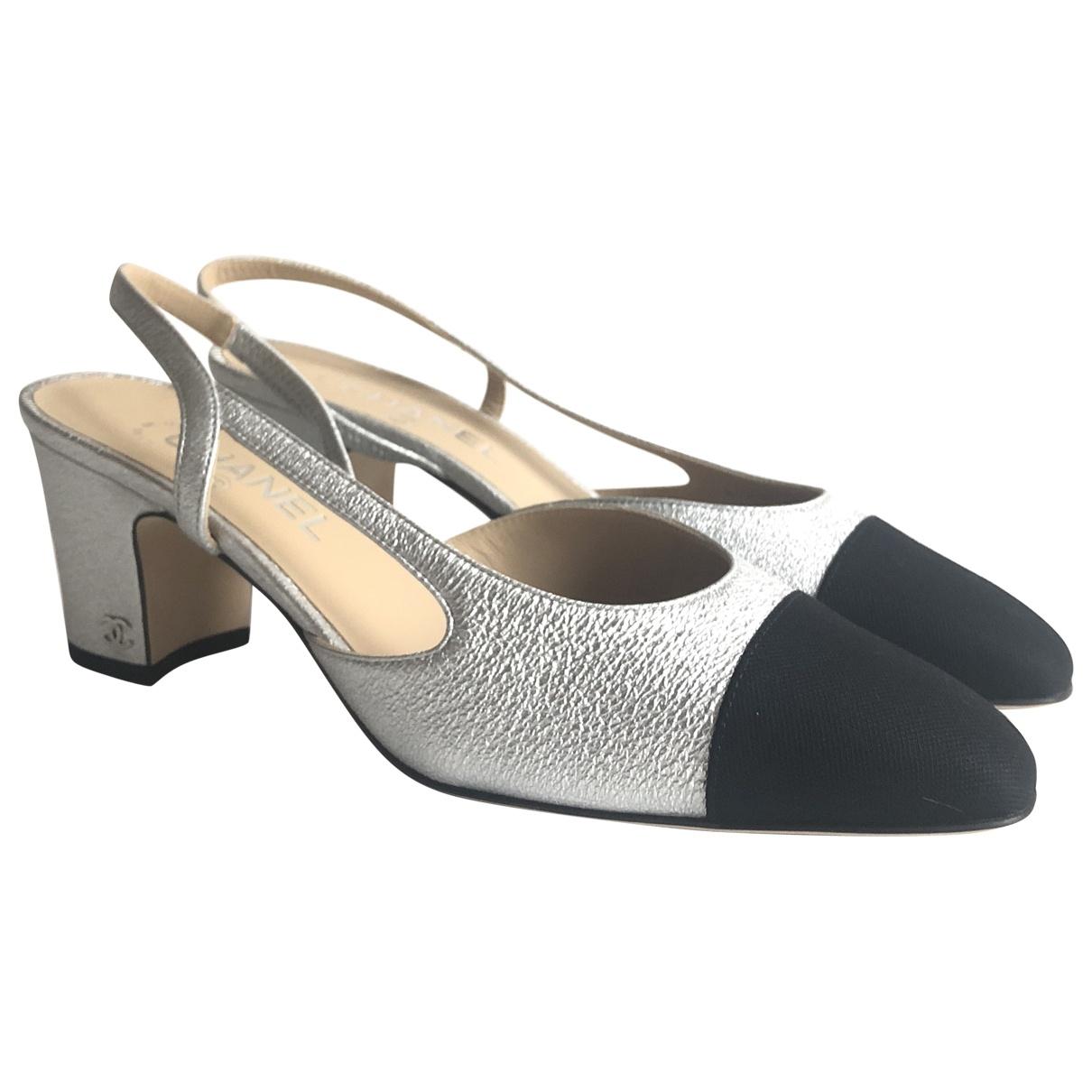 Chanel Pre-owned Slingback Silver 