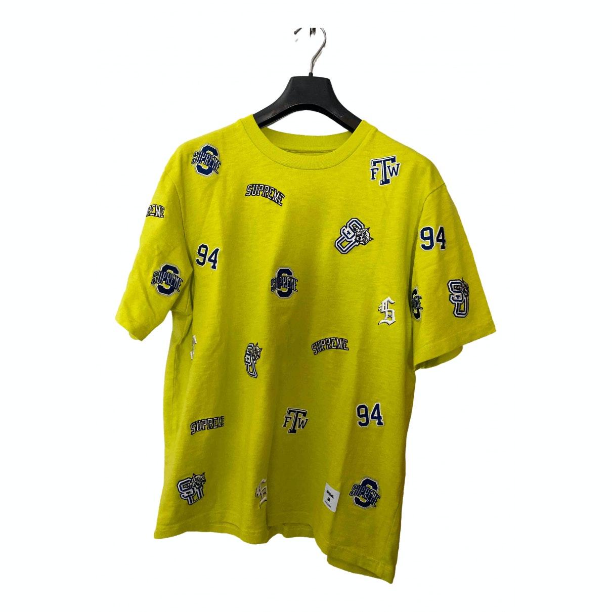Supreme Yellow Cotton T-shirt for Men - Lyst