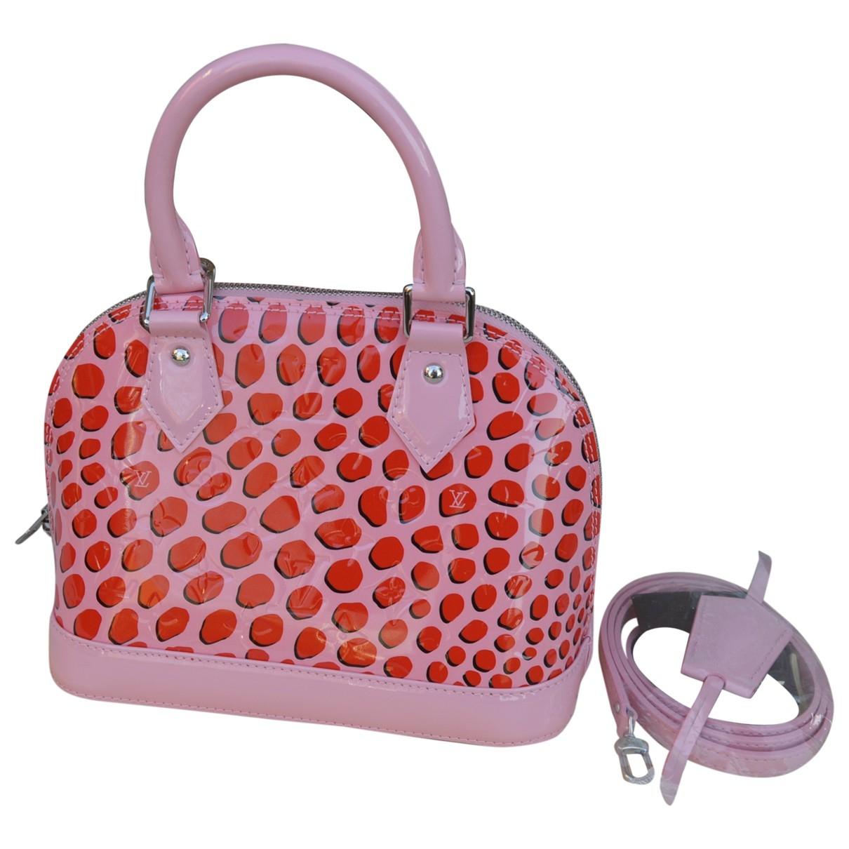 Lyst - Louis Vuitton Alma Pink Patent Leather Handbag in Pink