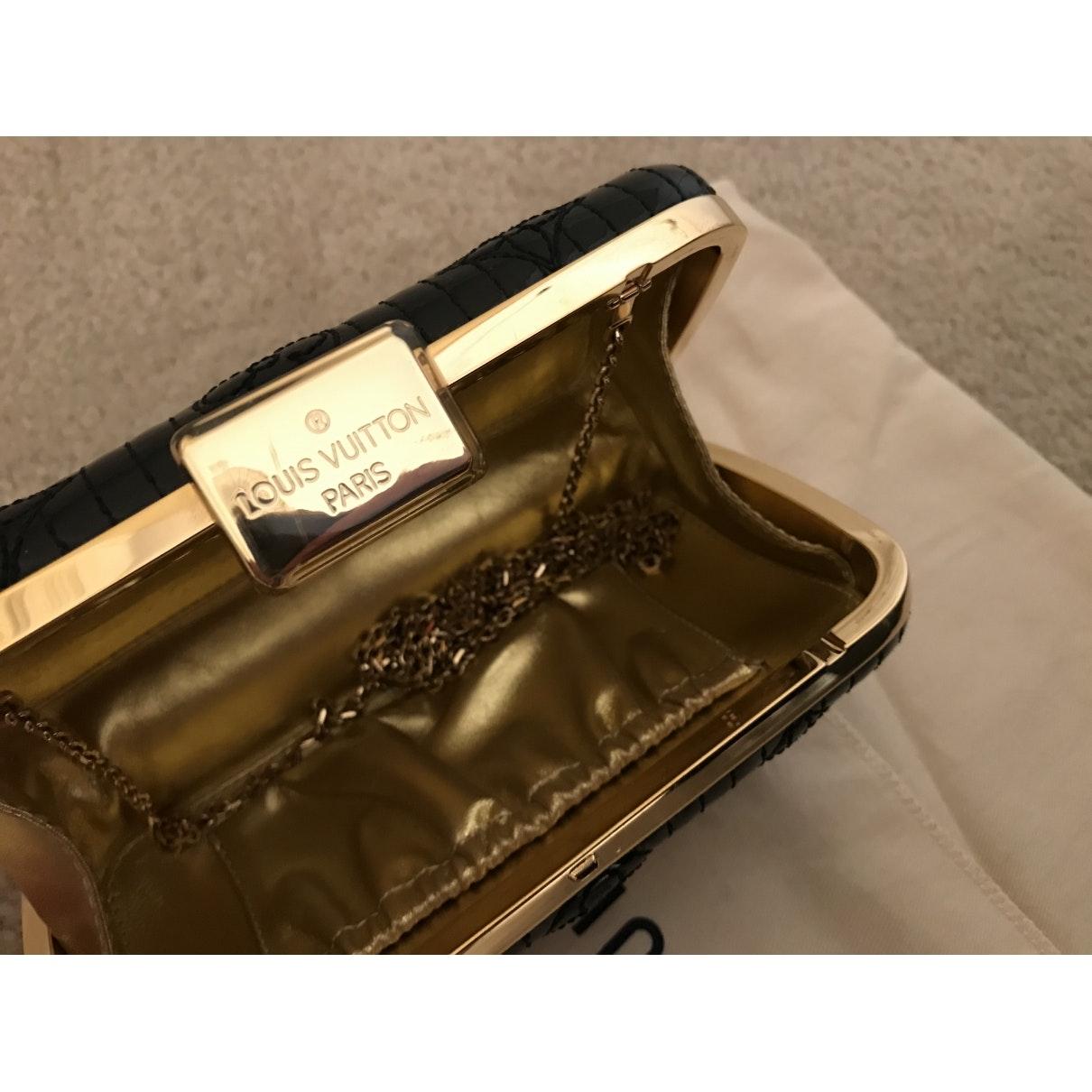 Louis Vuitton Patent Leather Clutch Bag in Black - Lyst