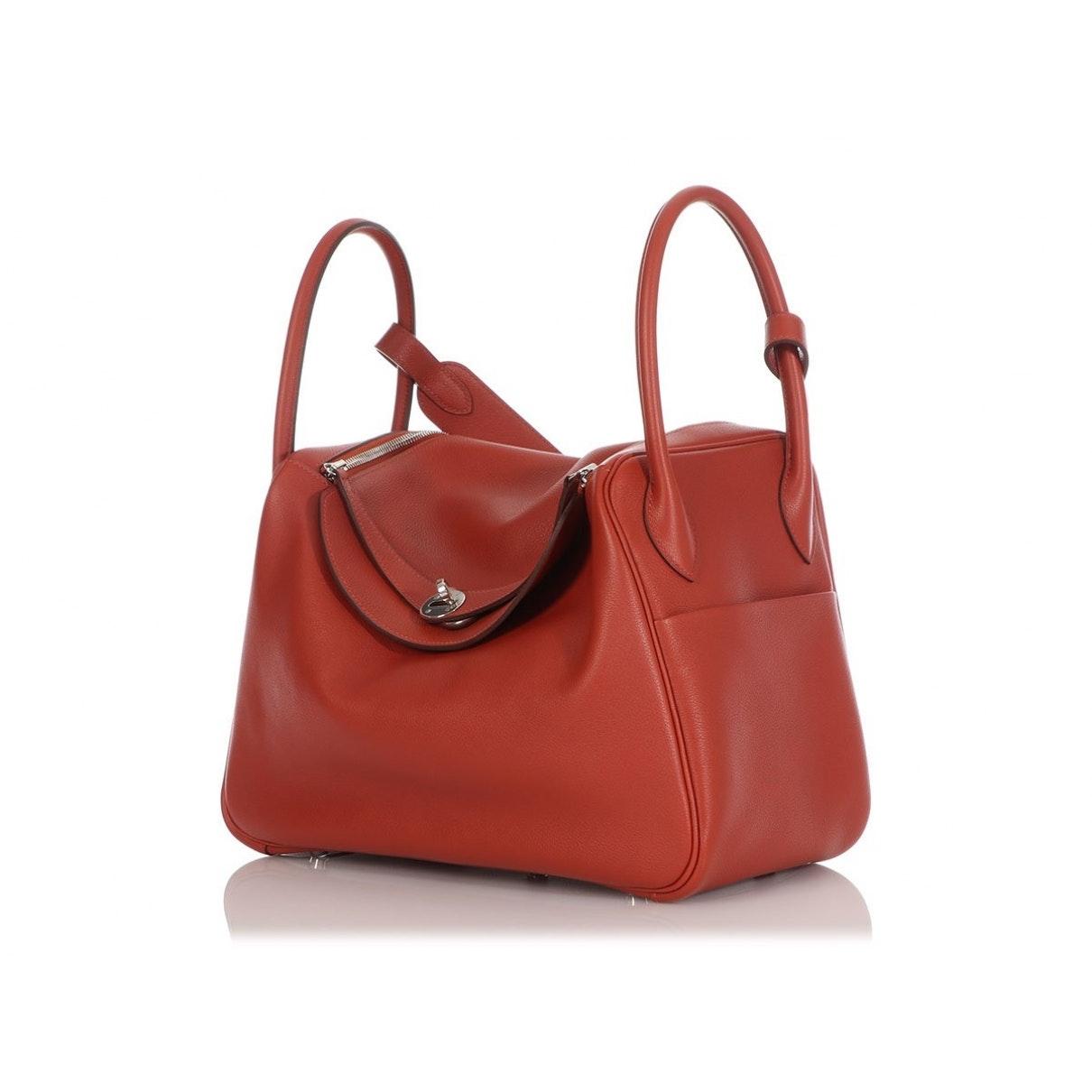 Hermès Lindy Leather Handbag in Red Lyst