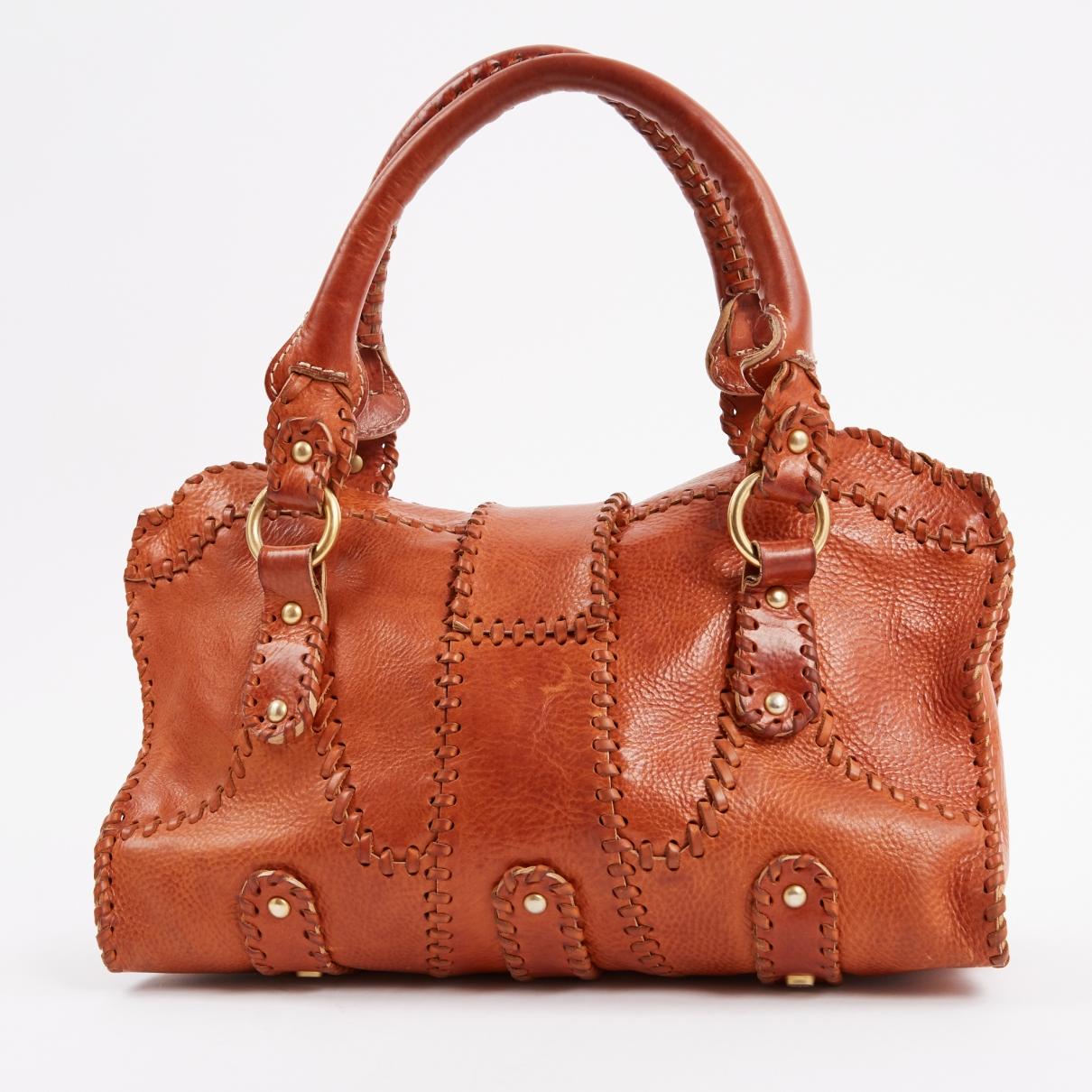 Valentino Vintage Camel Leather Handbag in Brown - Lyst