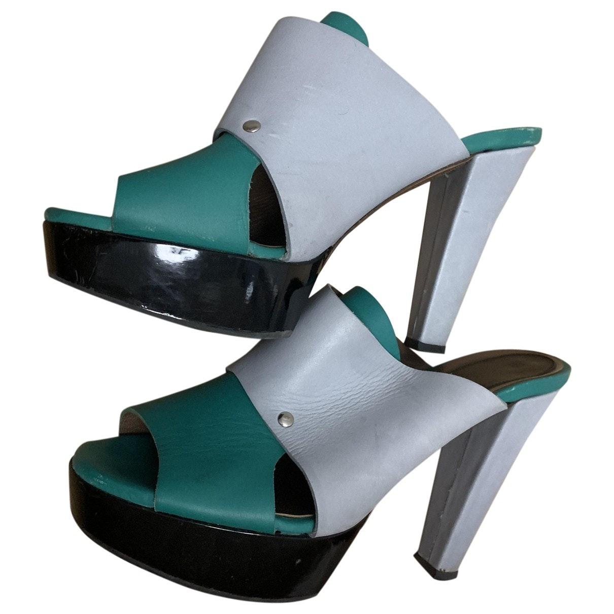 Marni Leather Mules & Clogs in Blue - Lyst