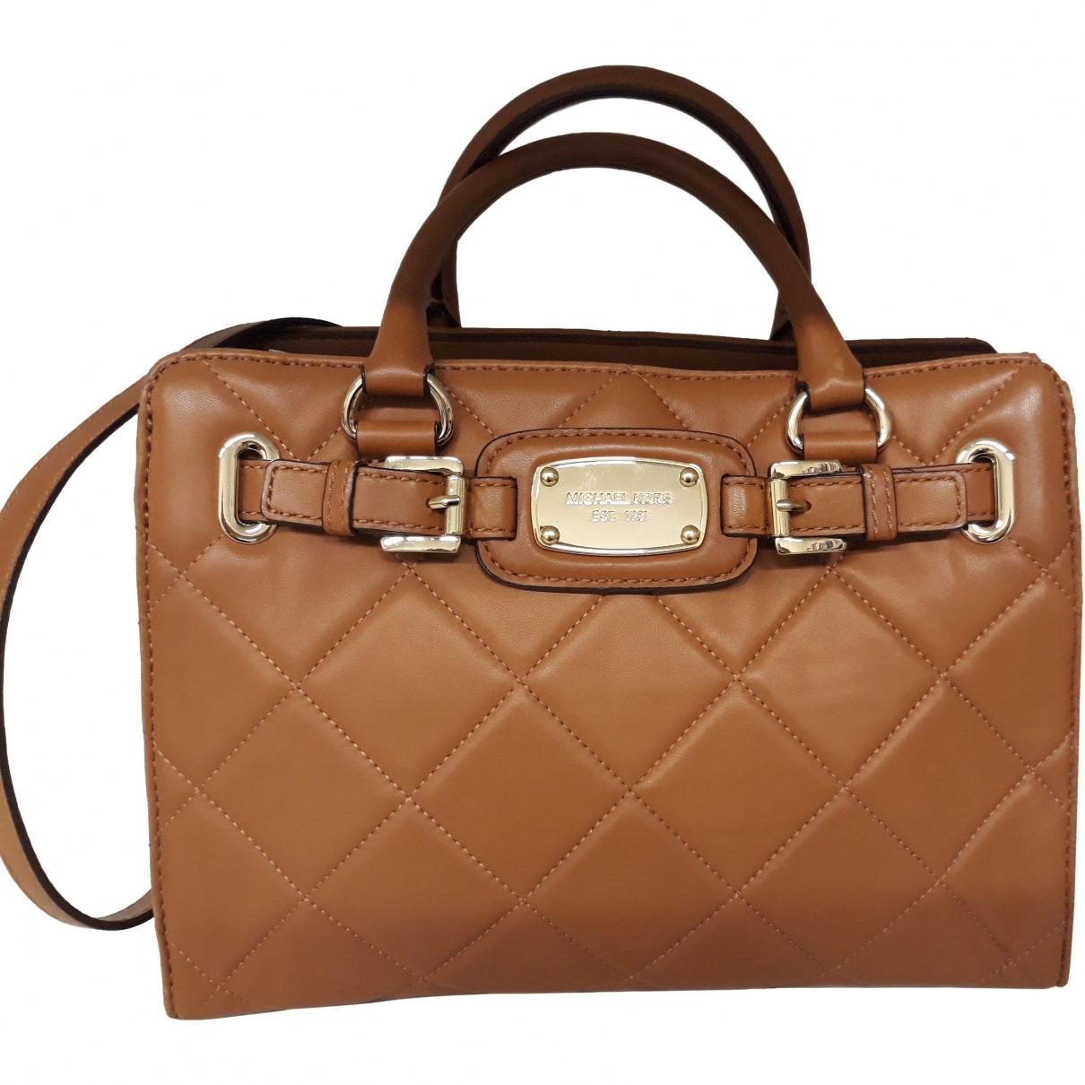 Michael Kors Camel Leather Handbag in Brown - Lyst