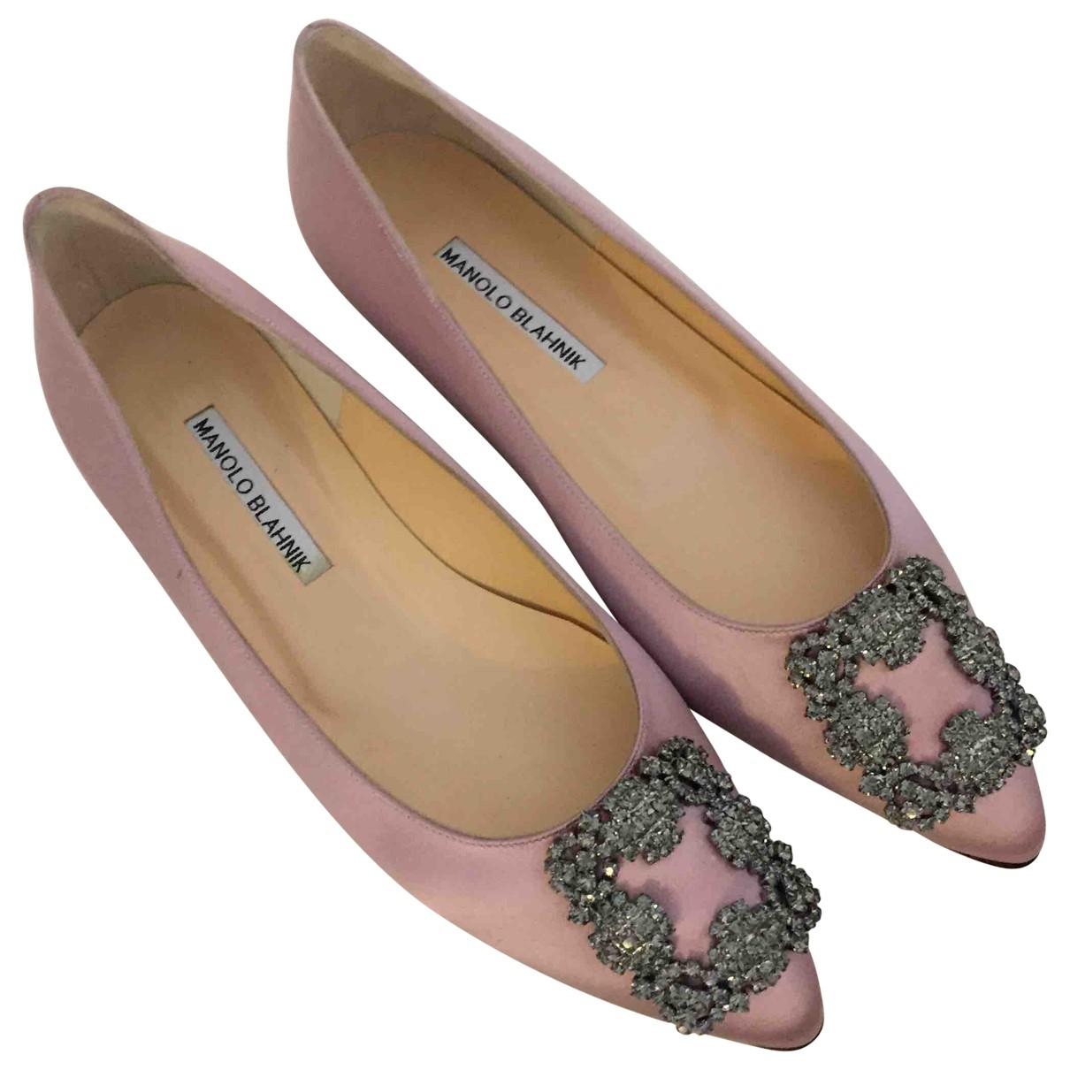 manolo blahnik hangisi flats pink