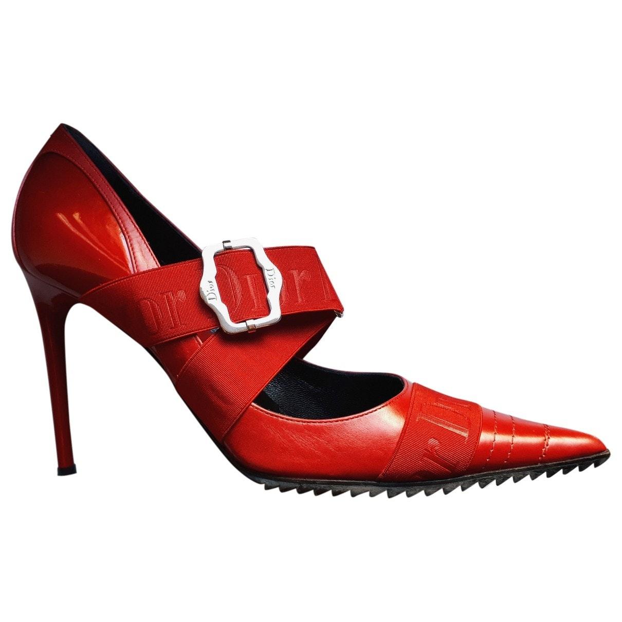 dior heels red