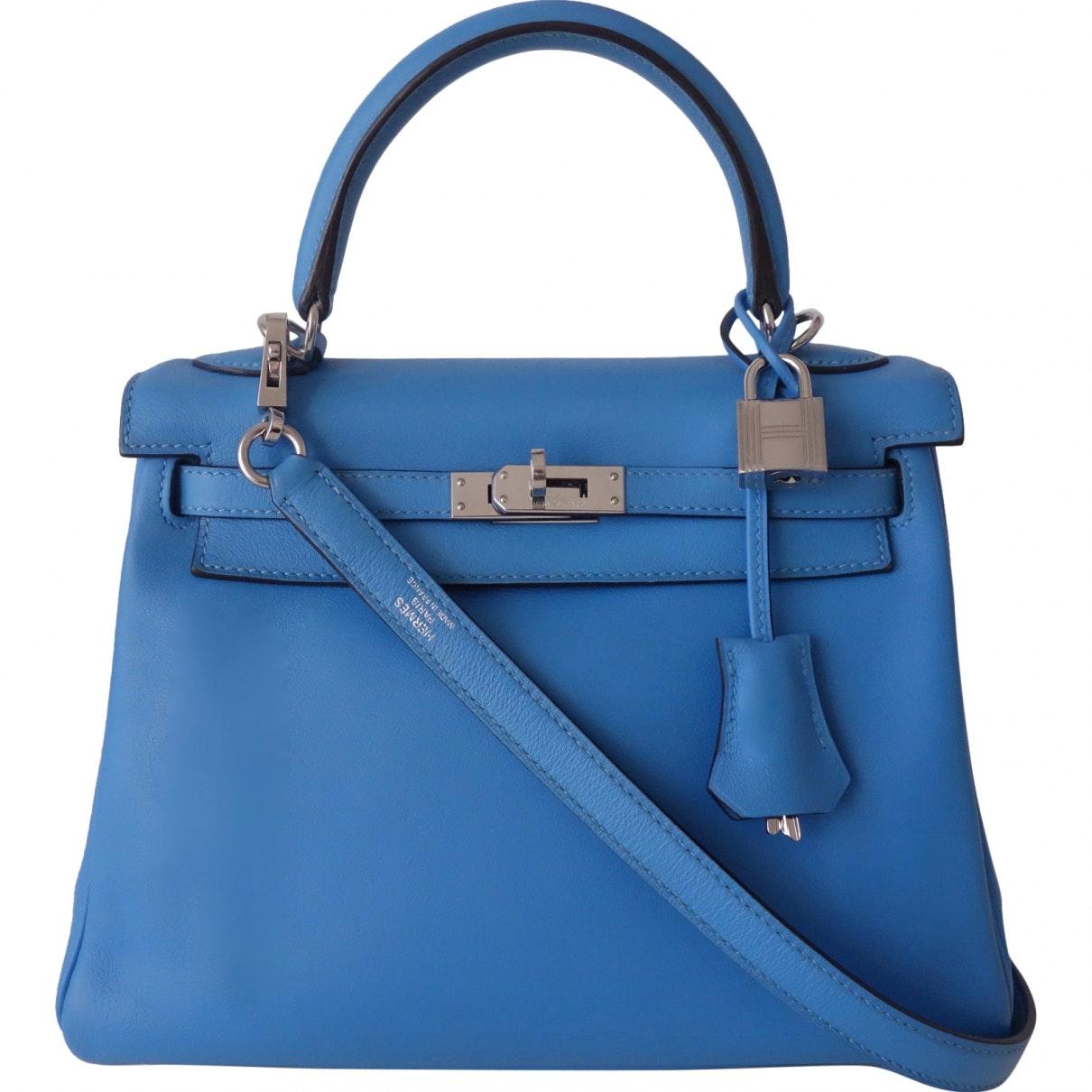 hermes blue kelly bag