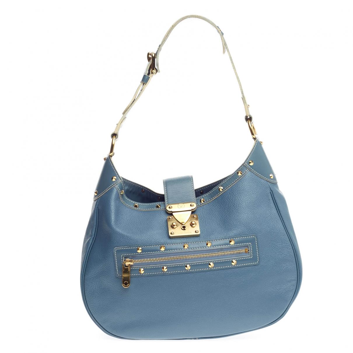 Louis Vuitton Pre-owned Blue Leather Handbag - Lyst